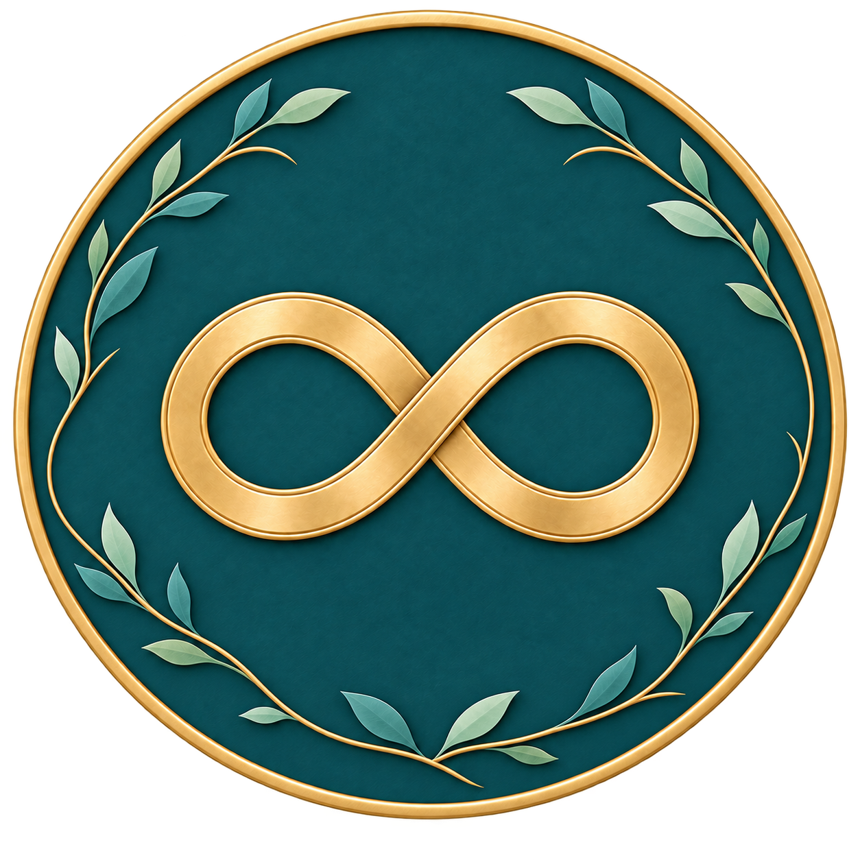 gold infinity autism symbol