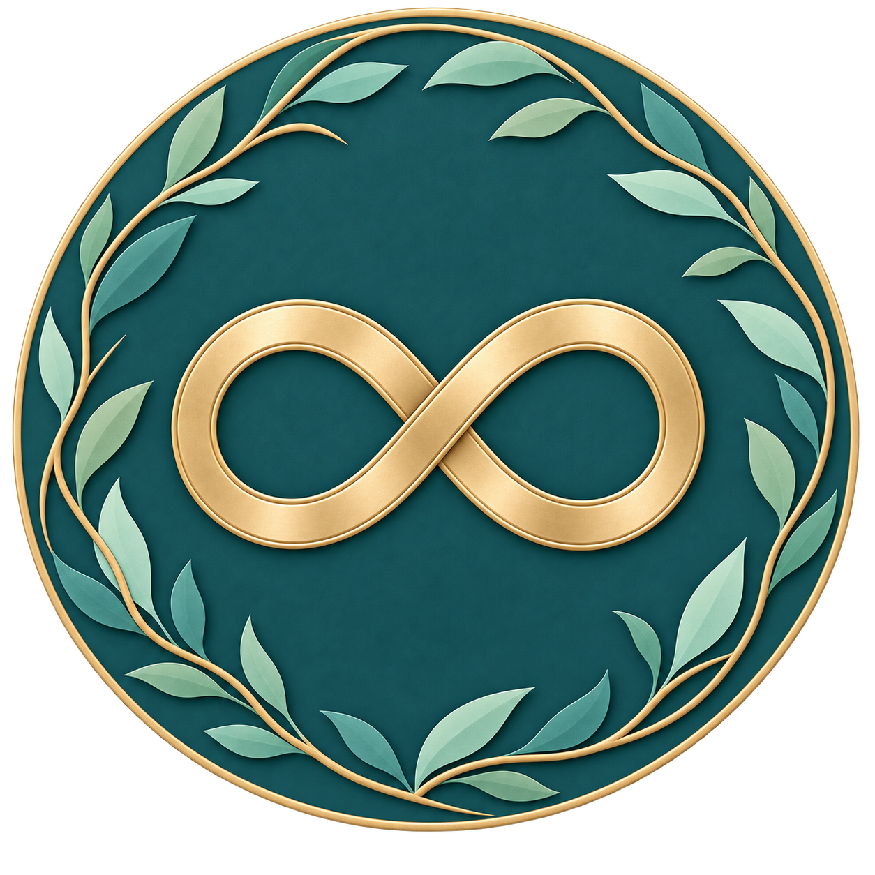 gold infinity autism symbol