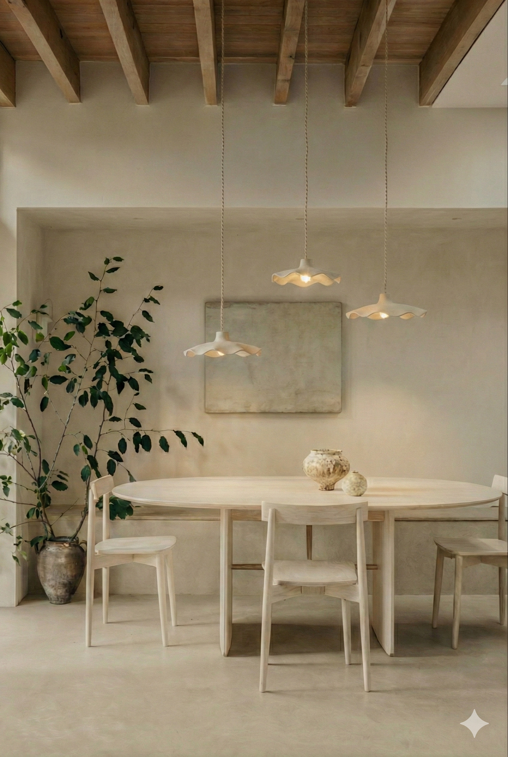 Marbled Milk Lampshades - The Trio