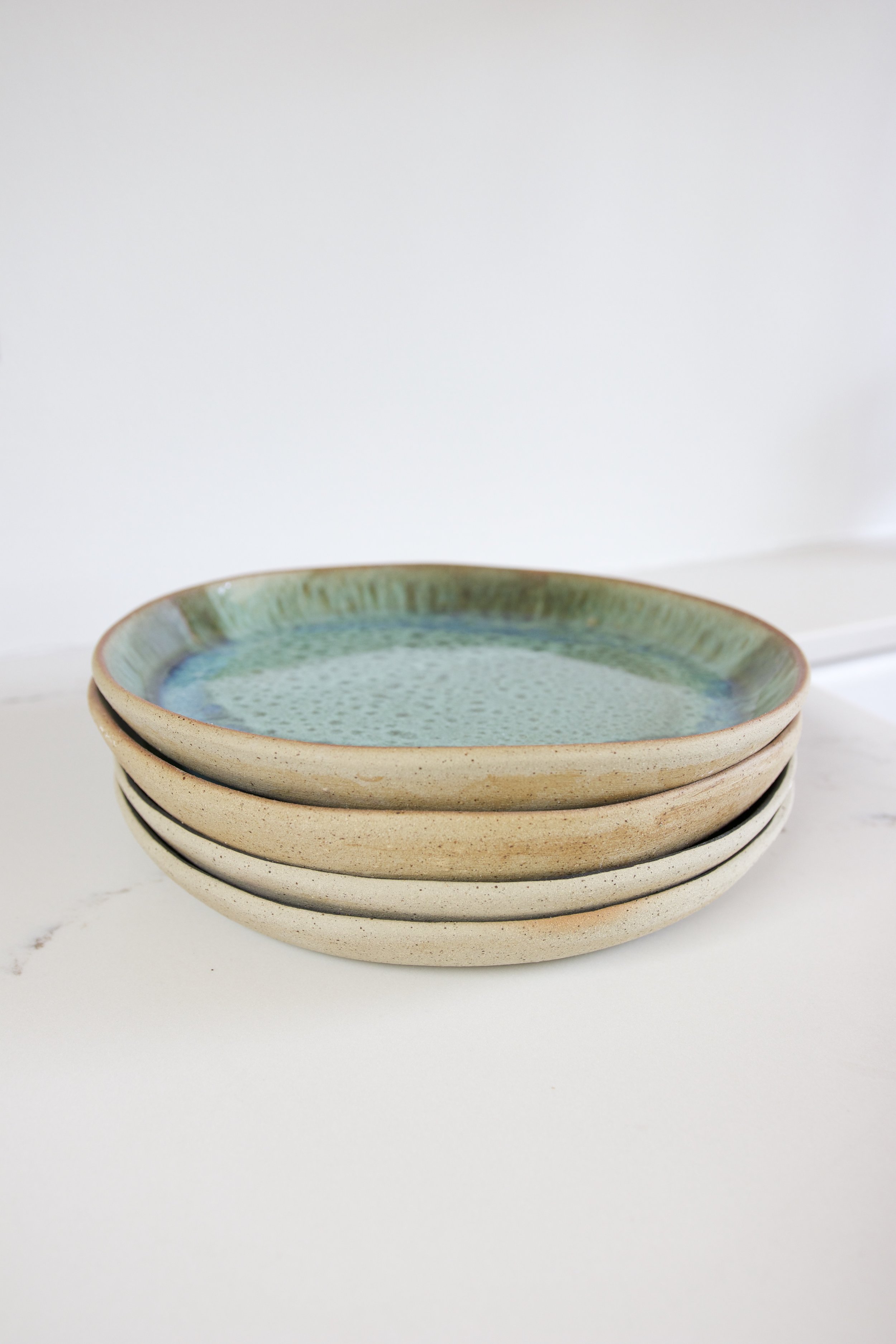 Stoneware Green Dinner Plate
