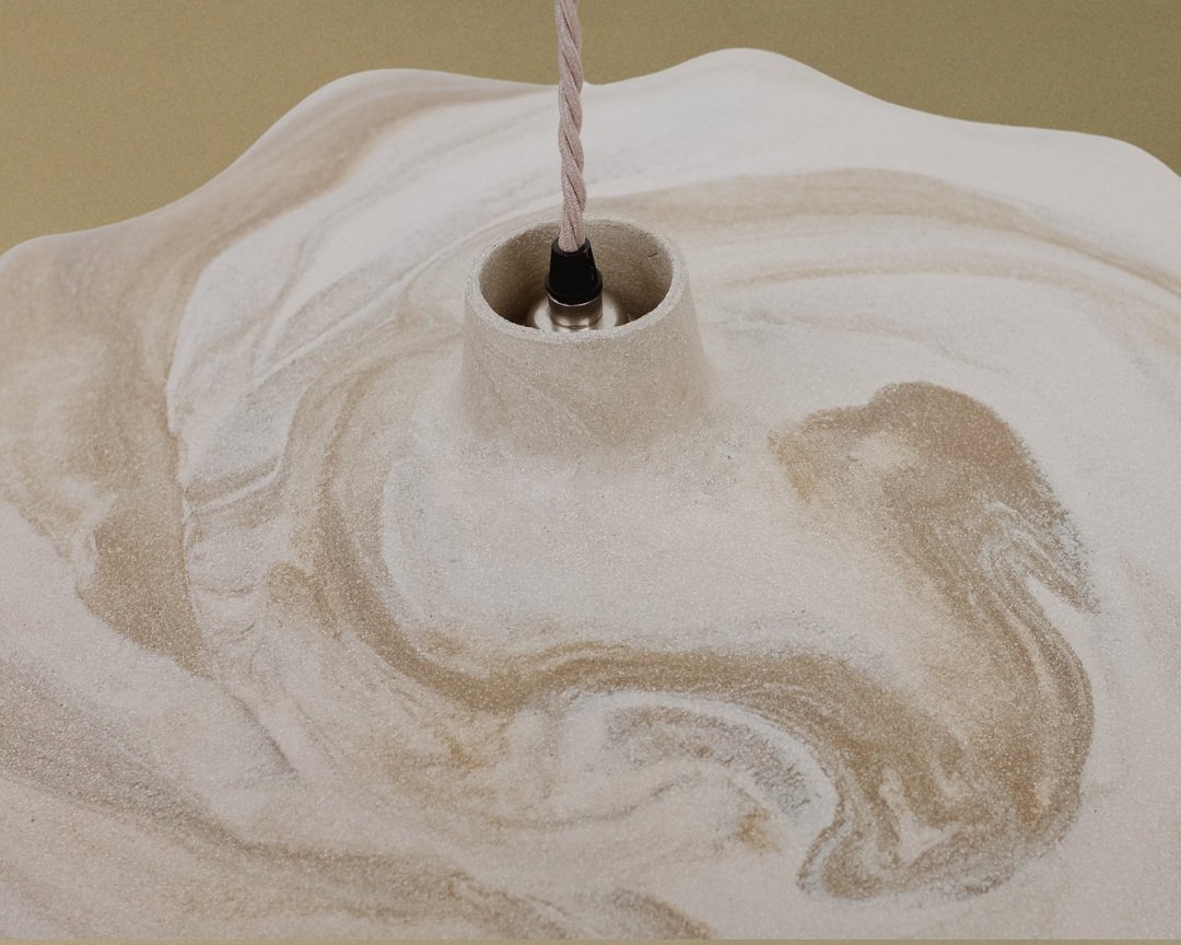 Marbled Milk Lampshades - The Trio