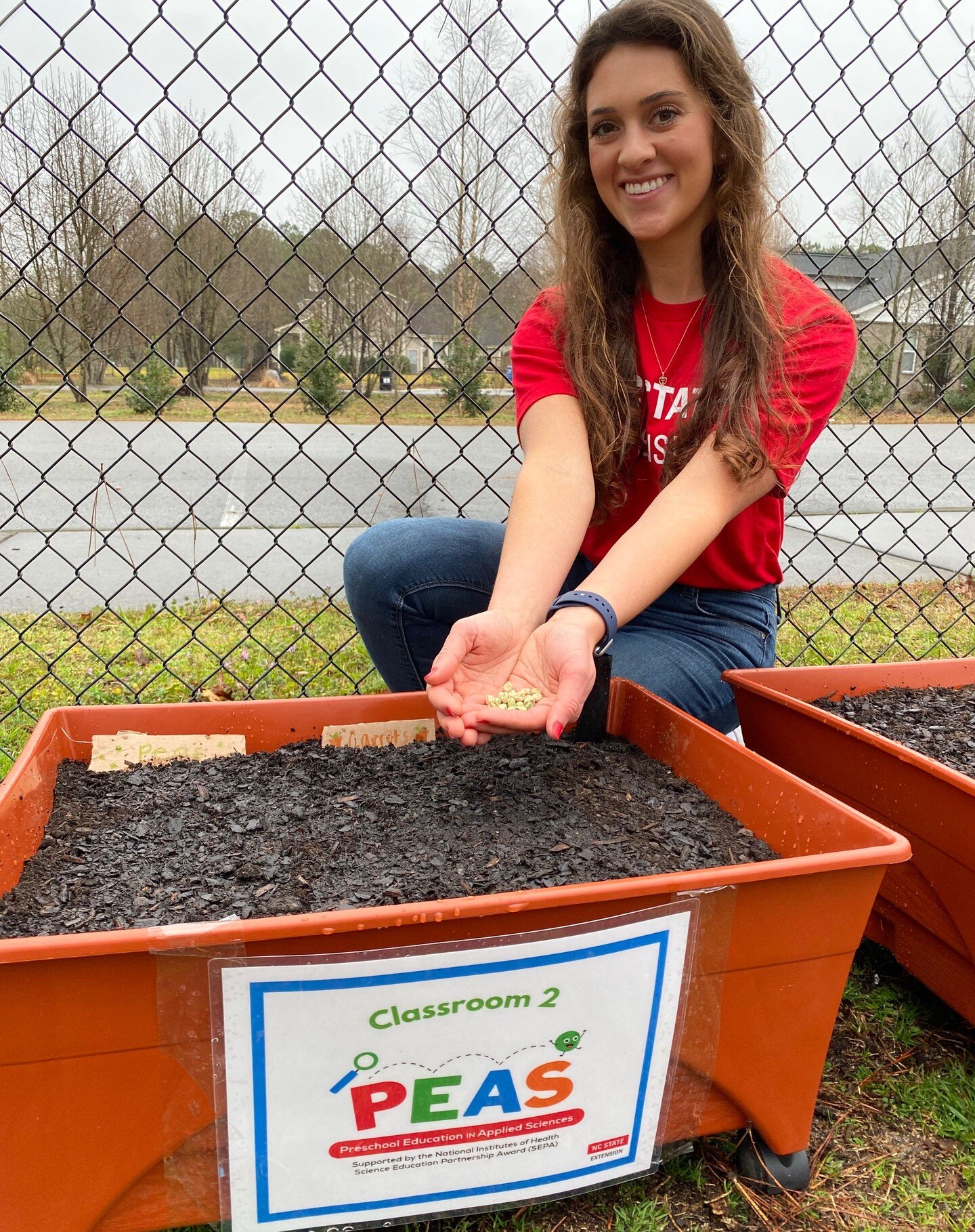 Our February spotlight is on our PEAS Gardener, Libby! Libby has been busy getting each classroom's PEAS raised bed set up. Over the next few months, children will get hands-on experiences planting seeds, watering and growing their very own vegetable