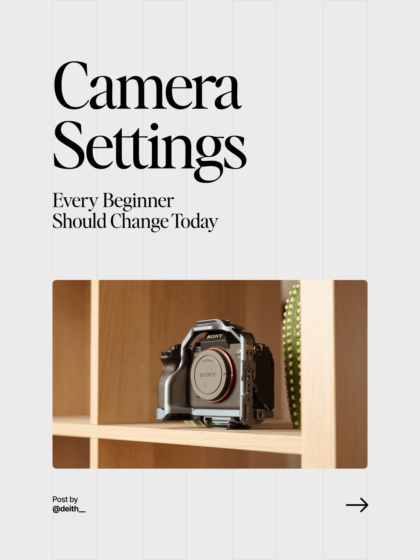 If your footage still looks flat, shaky, or just&hellip; &ldquo;off,&rdquo; it&rsquo;s probably not your camera &mdash; it&rsquo;s your settings.
And the crazy part? Most beginners never change the defaults.

So I made this carousel to show the camer