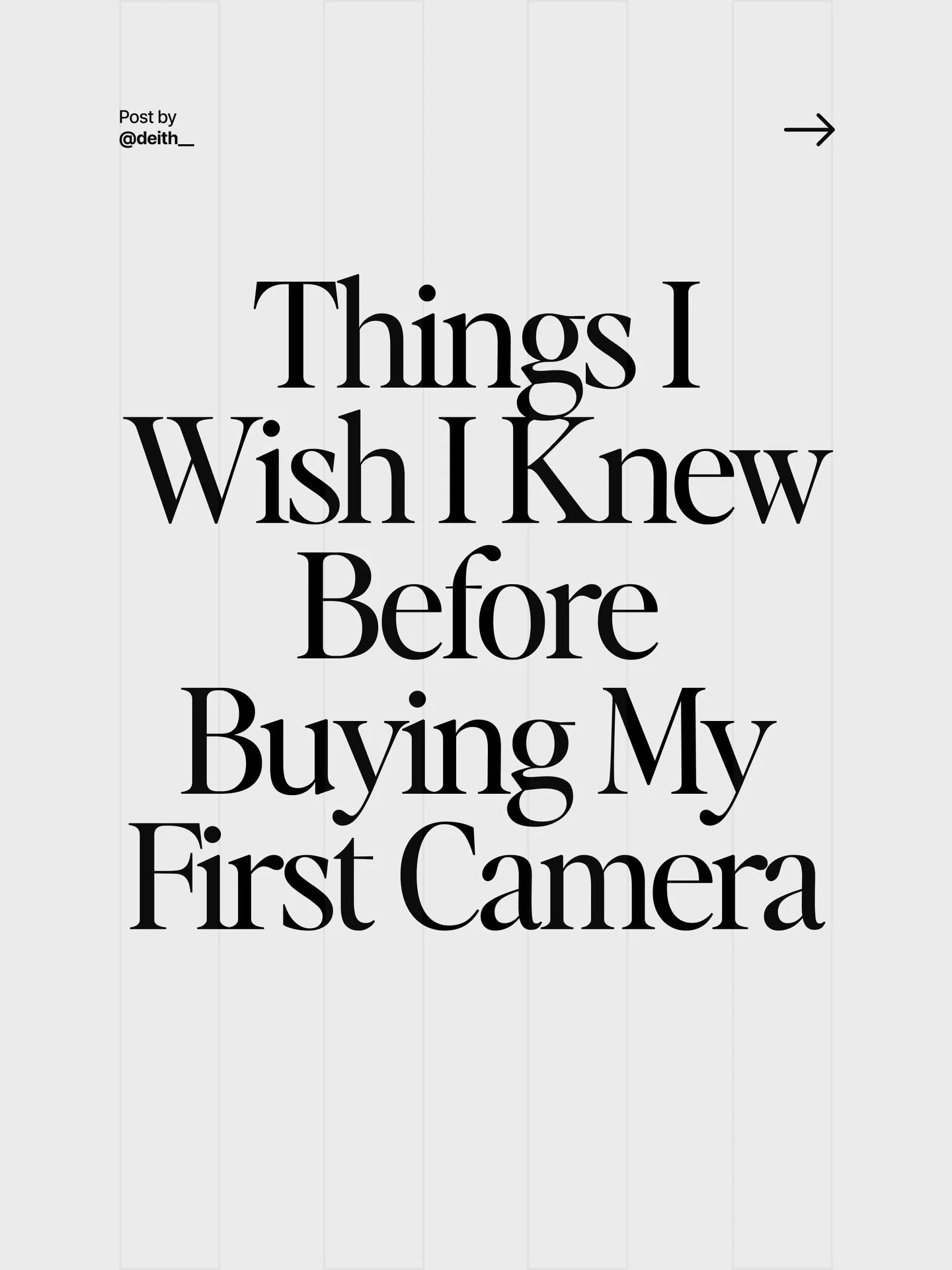Buying your first camera feels exciting&hellip; and overwhelming.
Specs, reviews, megapixels, 4K vs 8K &mdash; it&rsquo;s a lot.
And most beginners end up focusing on the wrong things (me included).

If I could start again, I&rsquo;d care less about 