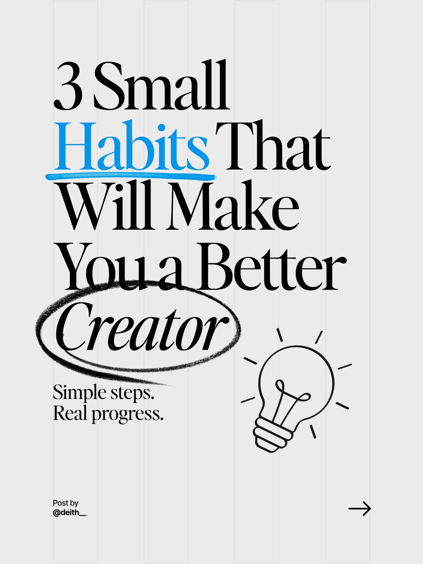 Becoming a better creator doesn&rsquo;t happen overnight &mdash; it&rsquo;s all about the small habits you repeat every day.

Carry your camera, practice even with random clips, and stick to simple gear choices.
Learn one new feature of your camera e