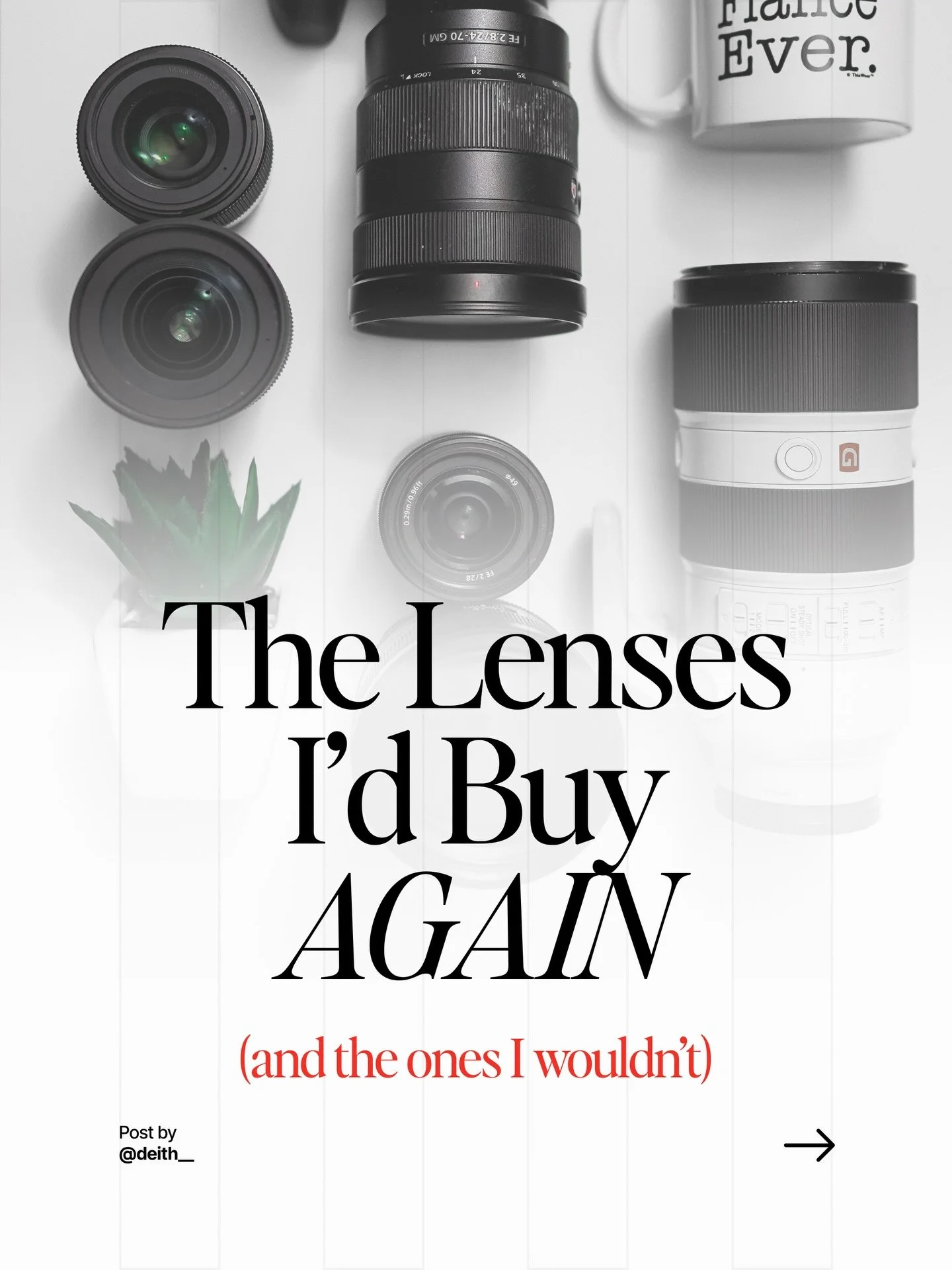Choosing the right lens is way harder than choosing the camera. After years of shooting, some lenses became essential&hellip; and others? I&rsquo;d never buy them again.

In this carousel I&rsquo;m breaking down the lenses I truly recommend (because 