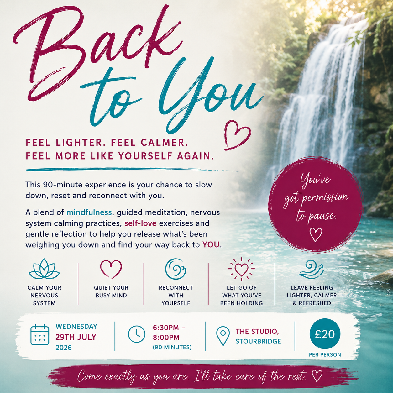 Back To You - Mindfulness Meditation Event - 29th July 2026
