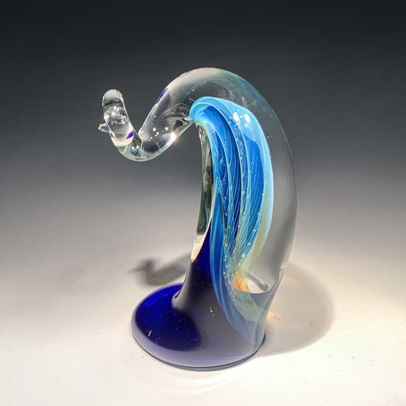 Cobalt Sculptural Wave