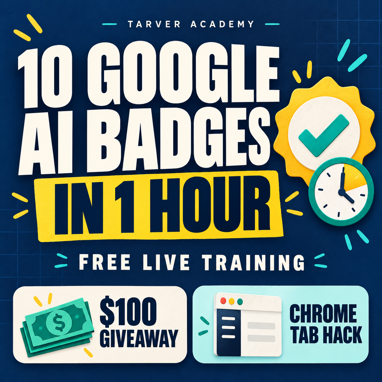 🎓 TODAY you could get 10 Google Badges in 1 Hour + Win $100