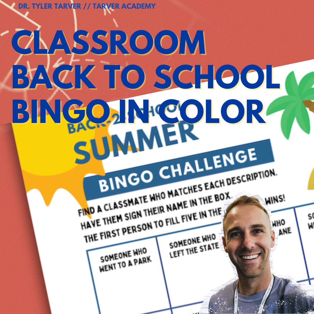 Back to School Bingo - Color