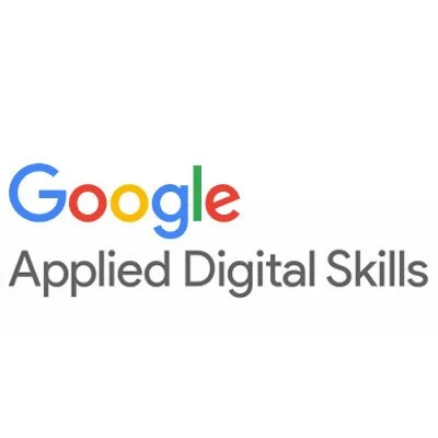 Google logo with the words Applied Digital Skills underneath.