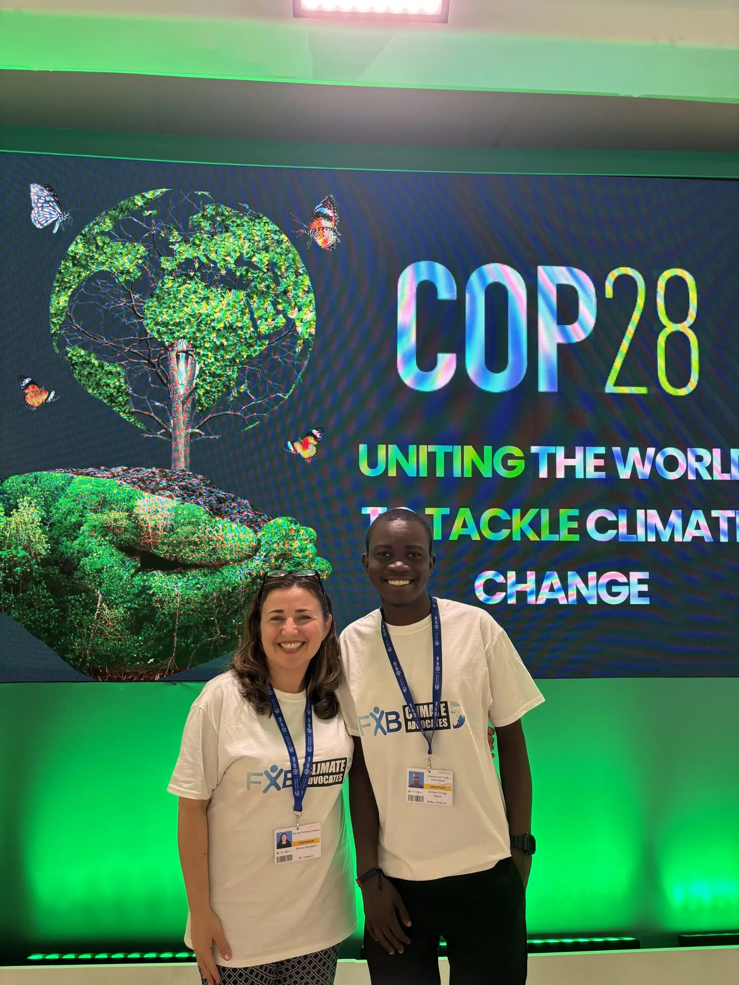 Simeon Kalua at COP28 in Dubai