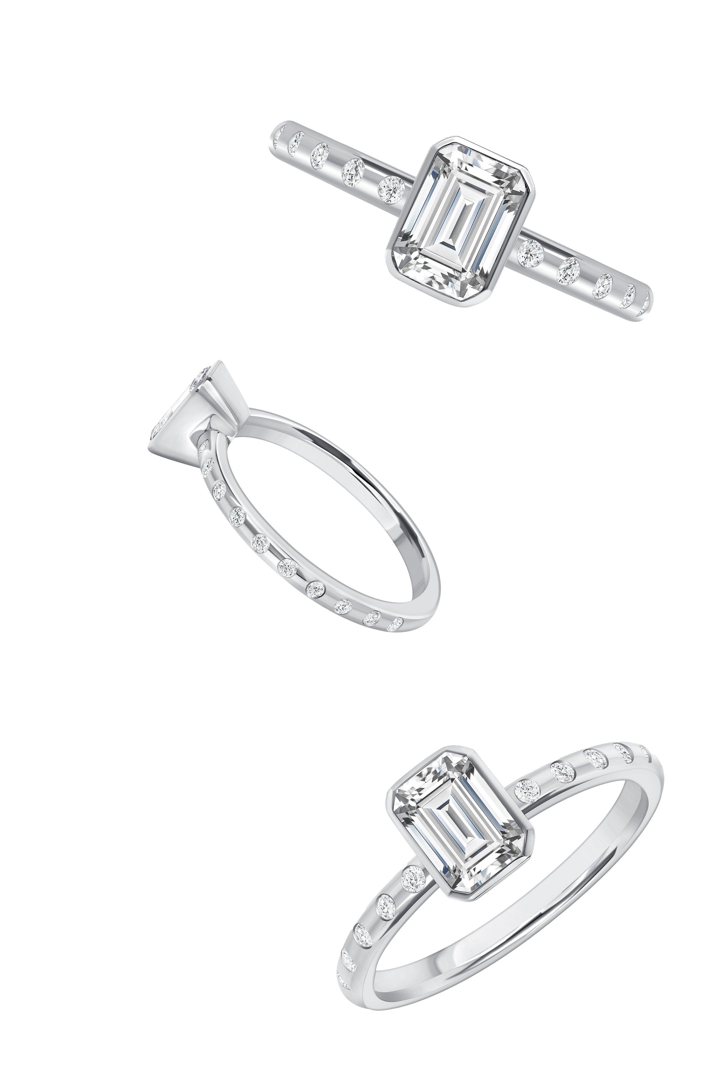Emerald Sky 1 of 1 Ring 18K White Gold, Diamond 1.34 carats