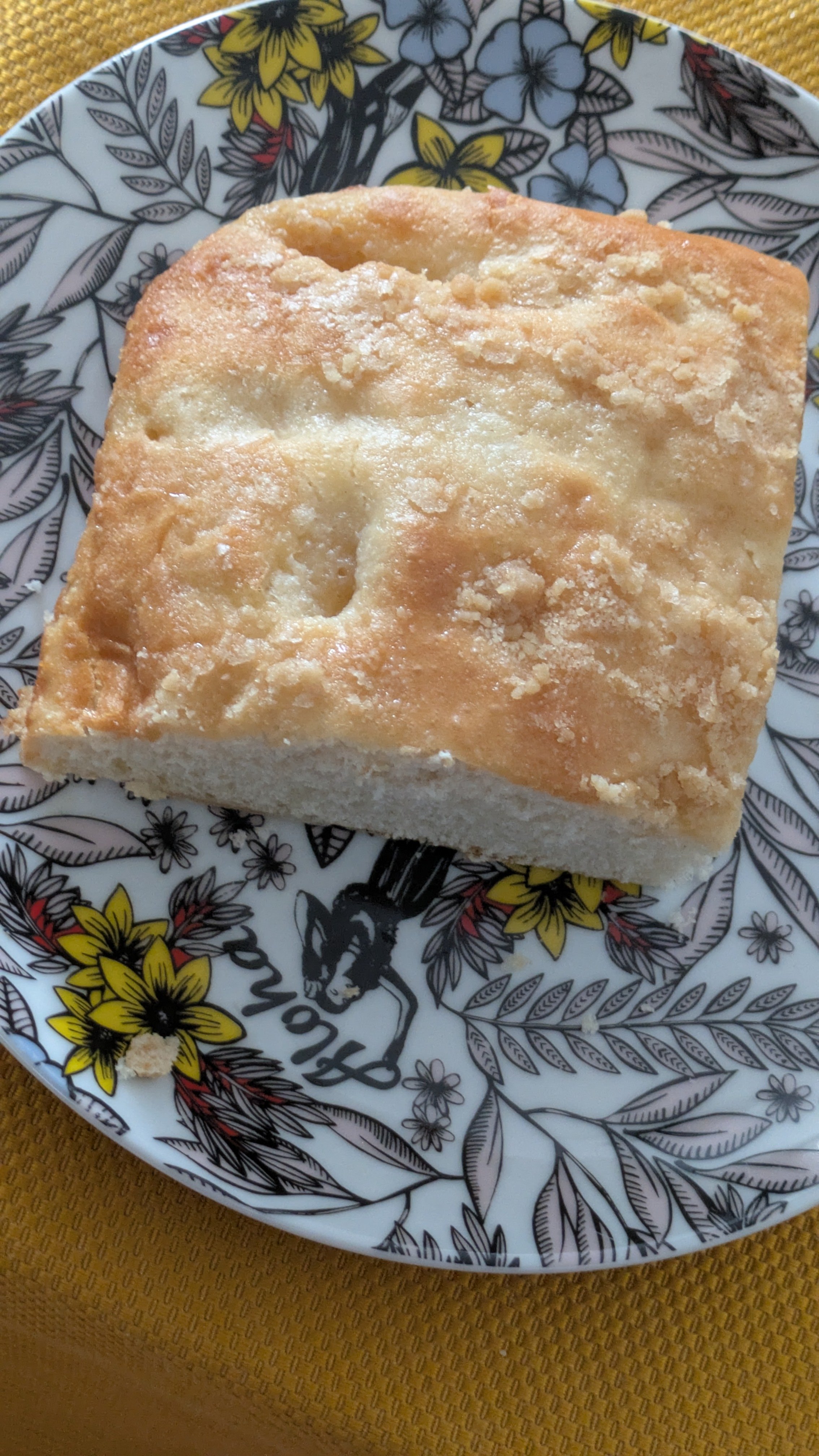 Fougasse sucrée au sucre et pépites d'érable