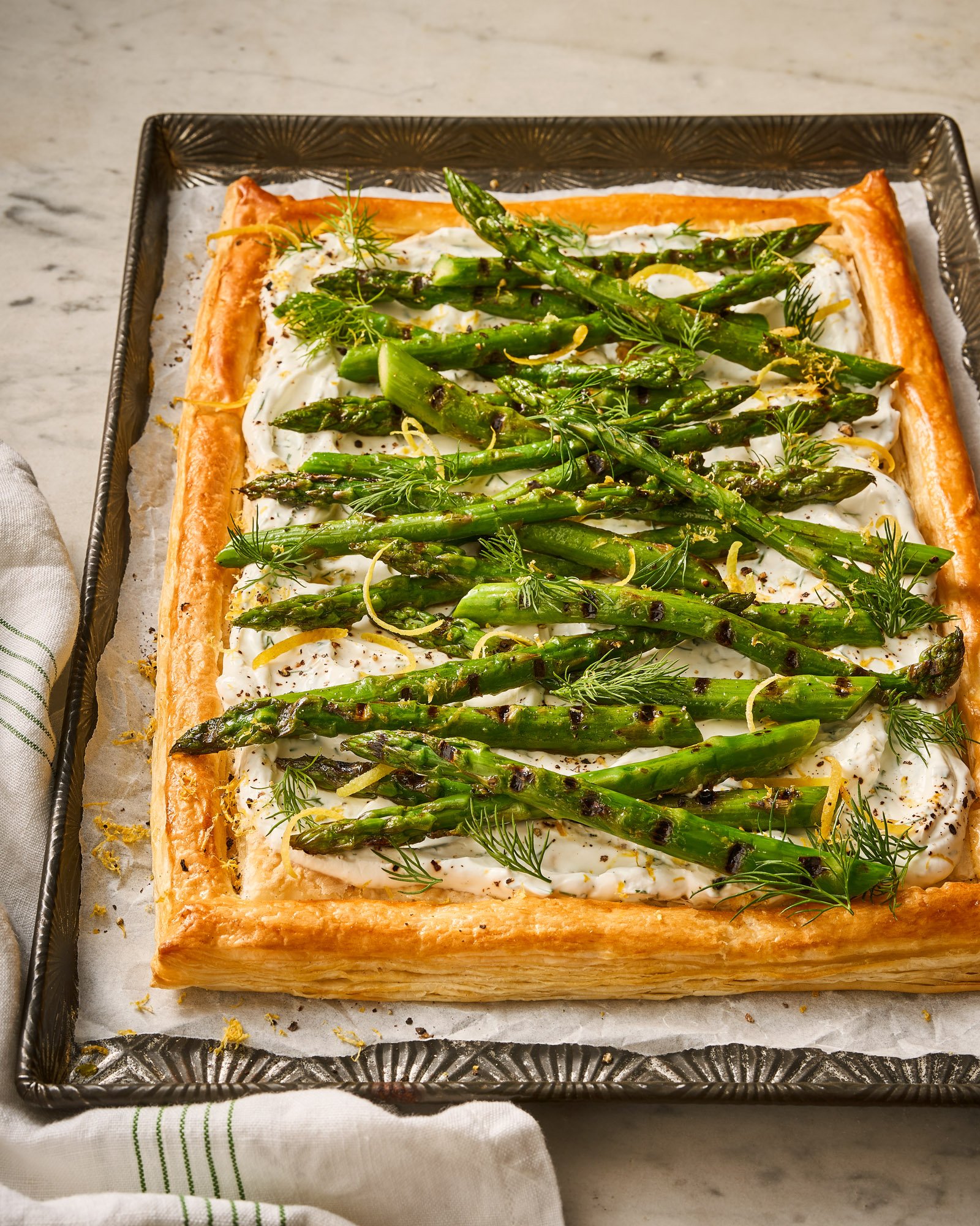 Grilled Asparagus On A Lemon Dill and Black Pepper Labneh Tart_002.jpg
