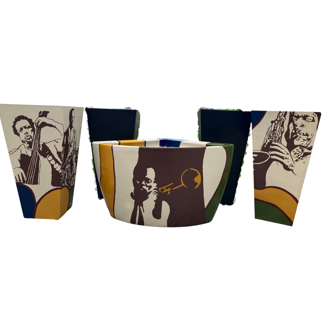 "A Masterpiece in Five" Fully Customizable 5-Piece Planter Set