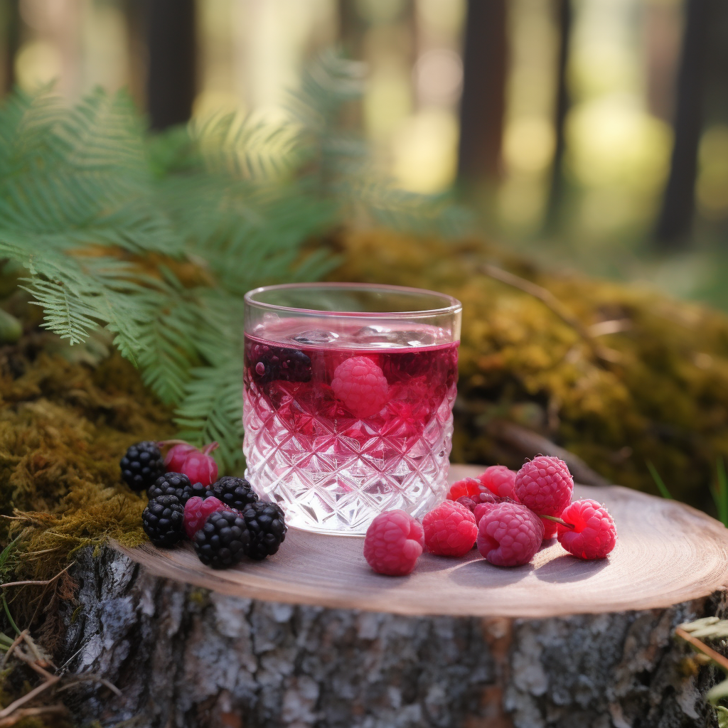 A gin-based cocktail; infused with forest berries