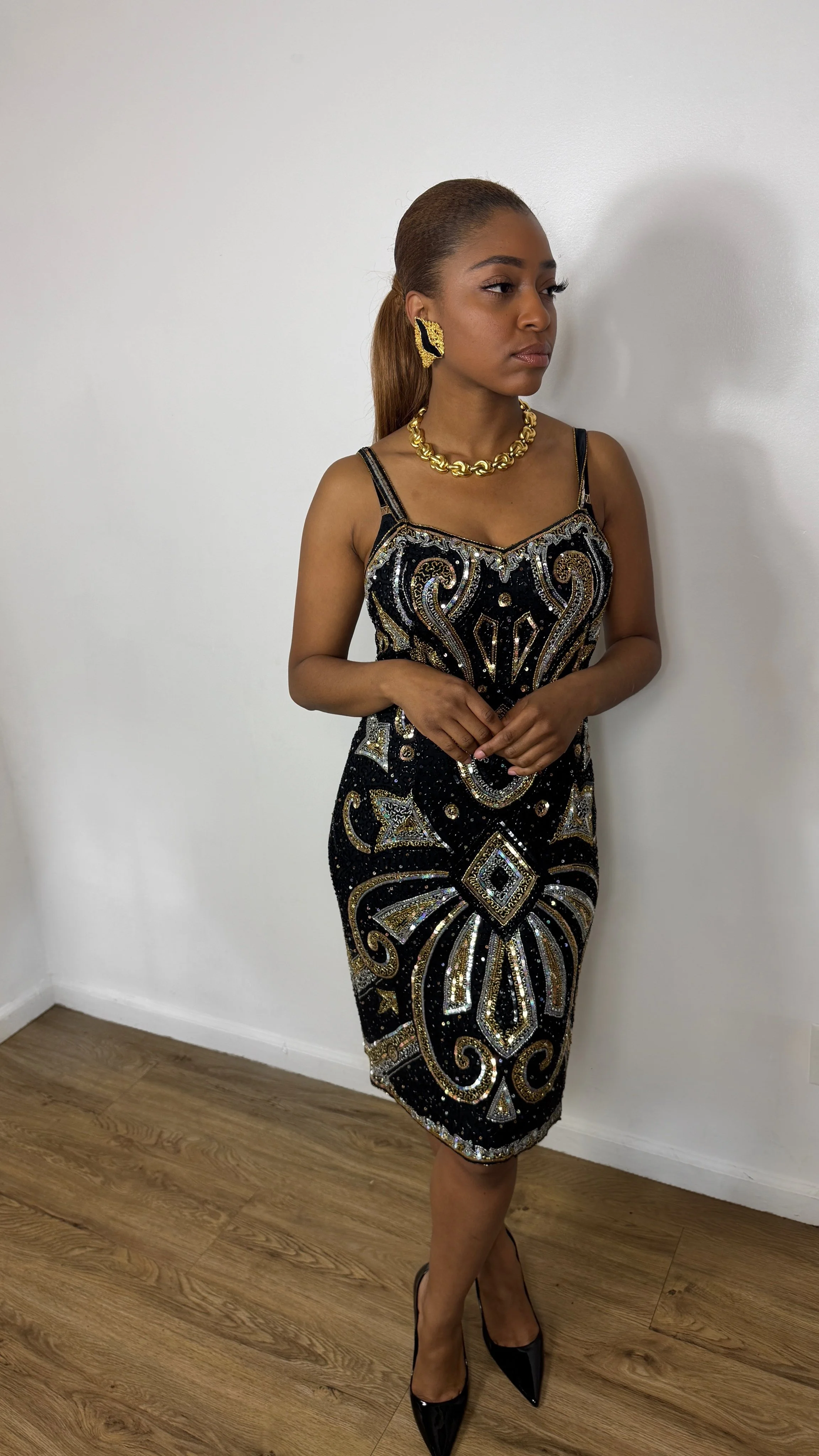 80s Judith Ann Creations Sequin Dress