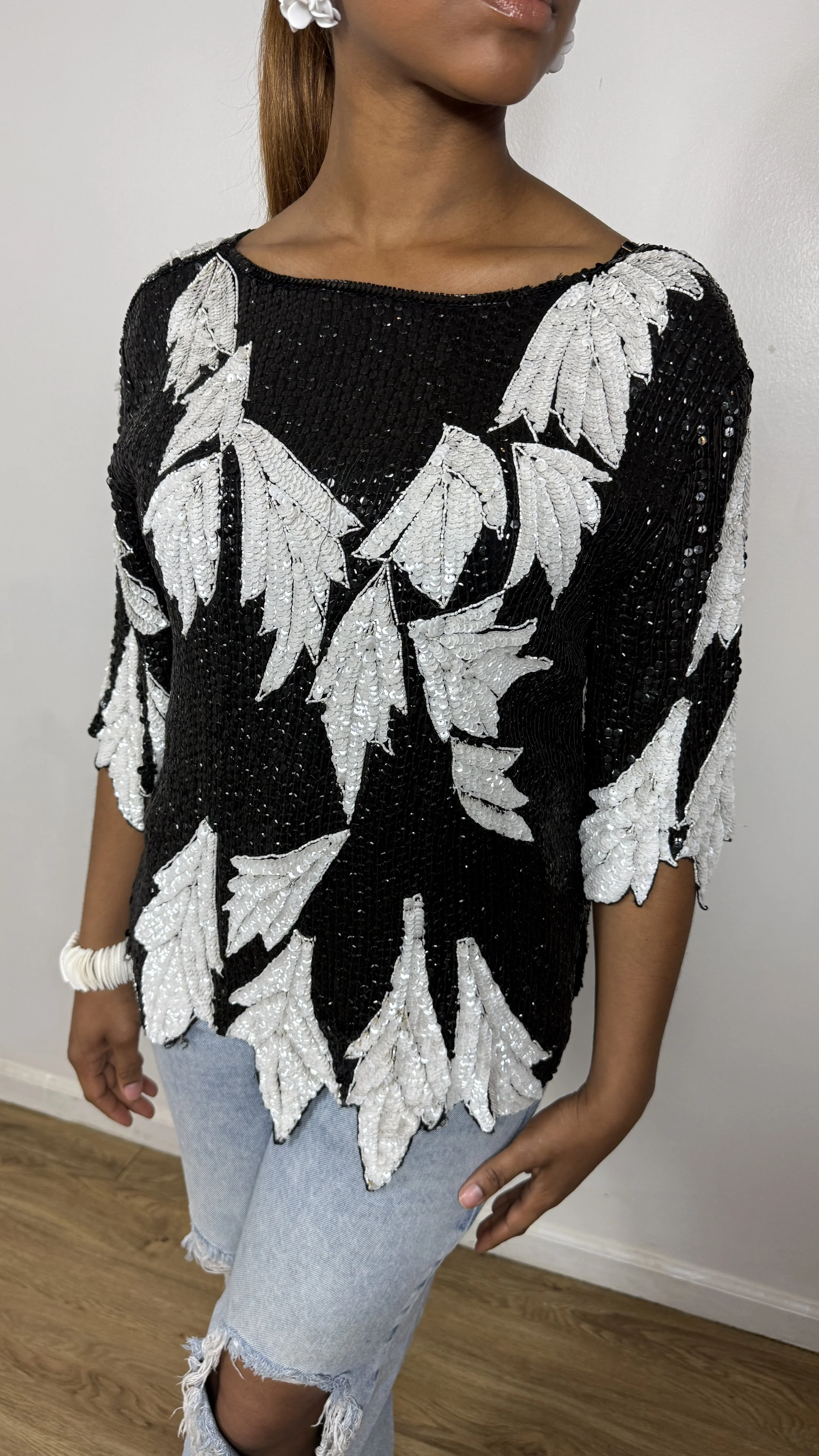 80s Lord & Taylor Sequin Top