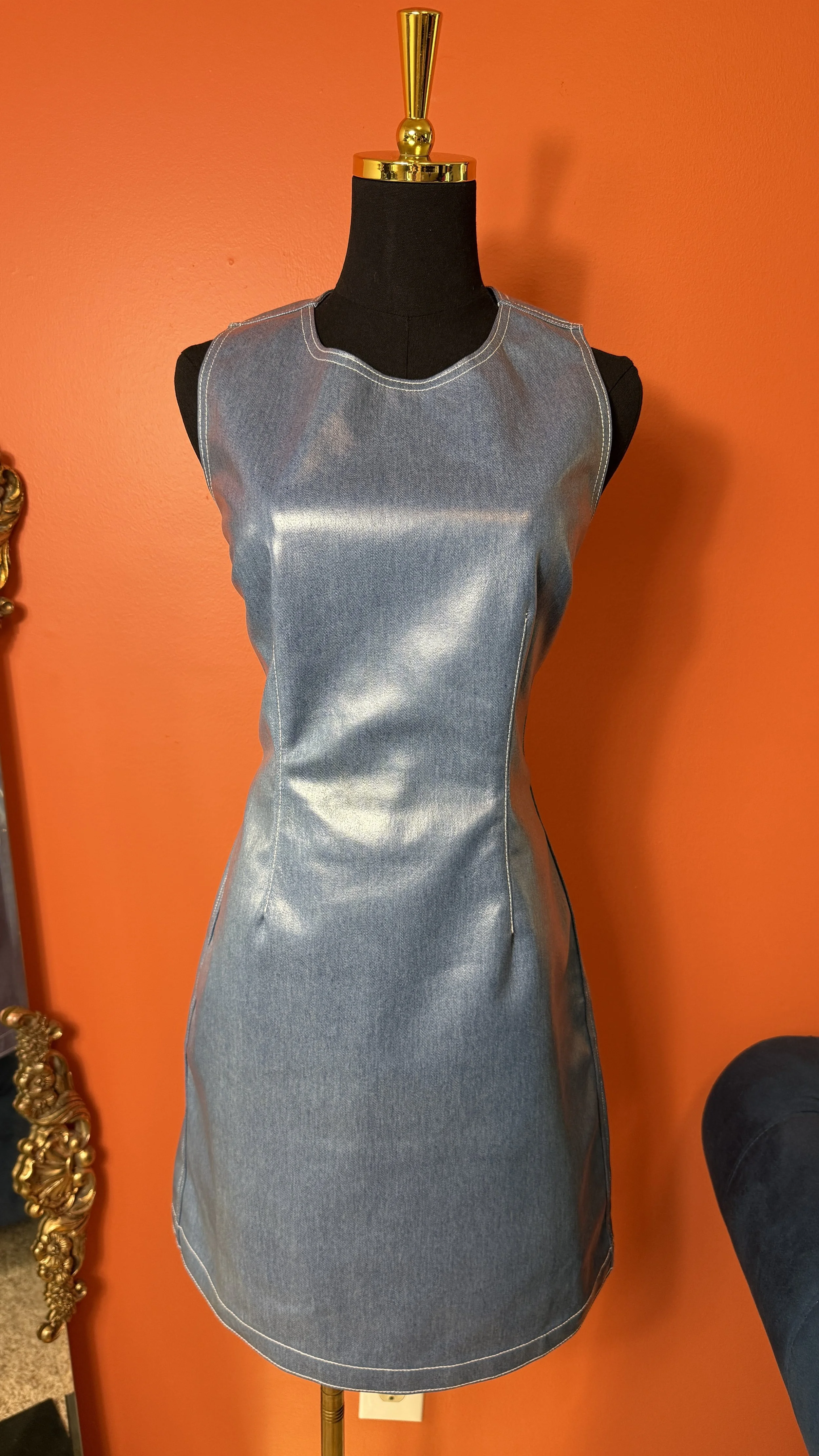 90s Todd Oldham Jeans Wax Denim Dress