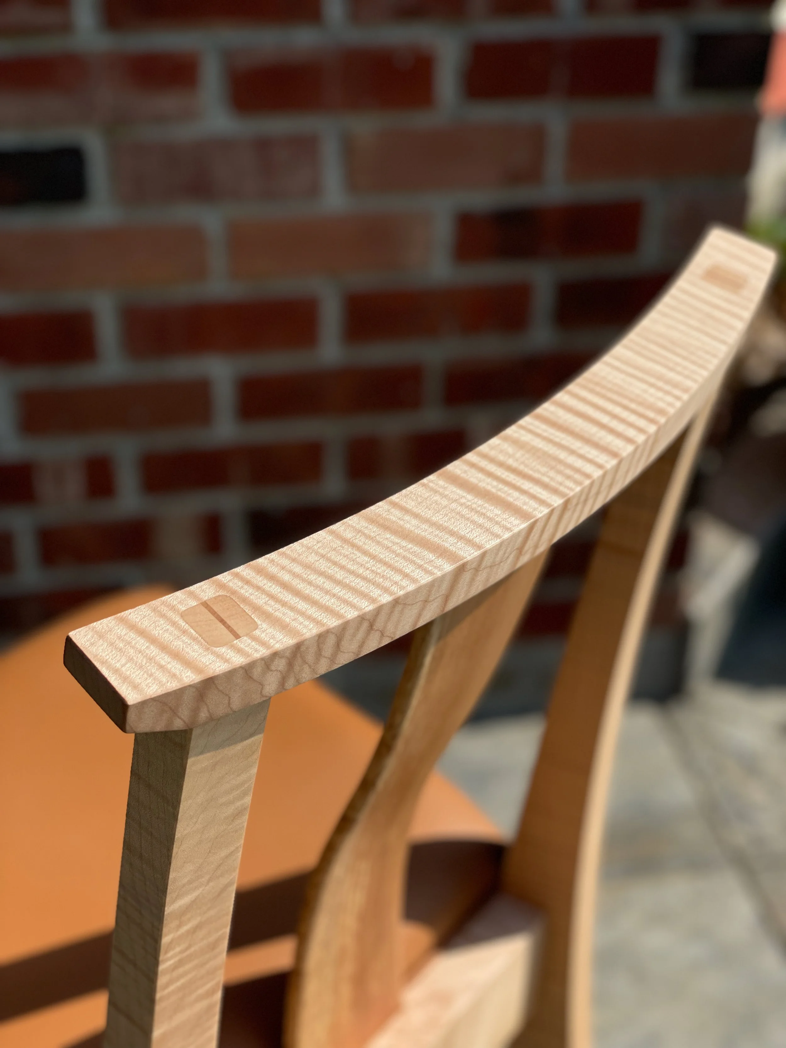 dining chair with wedged through tenons