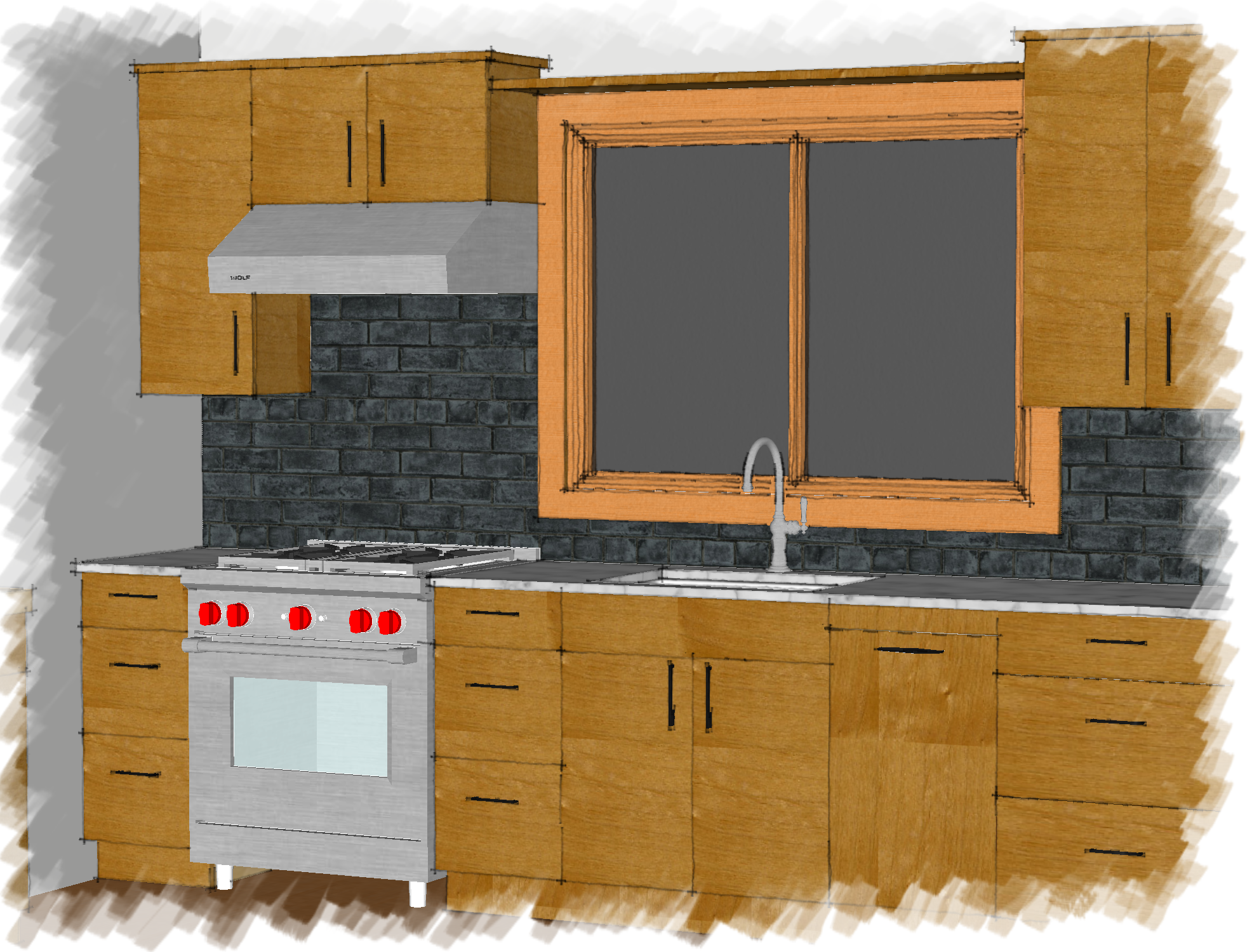 final design for small custom kitchen