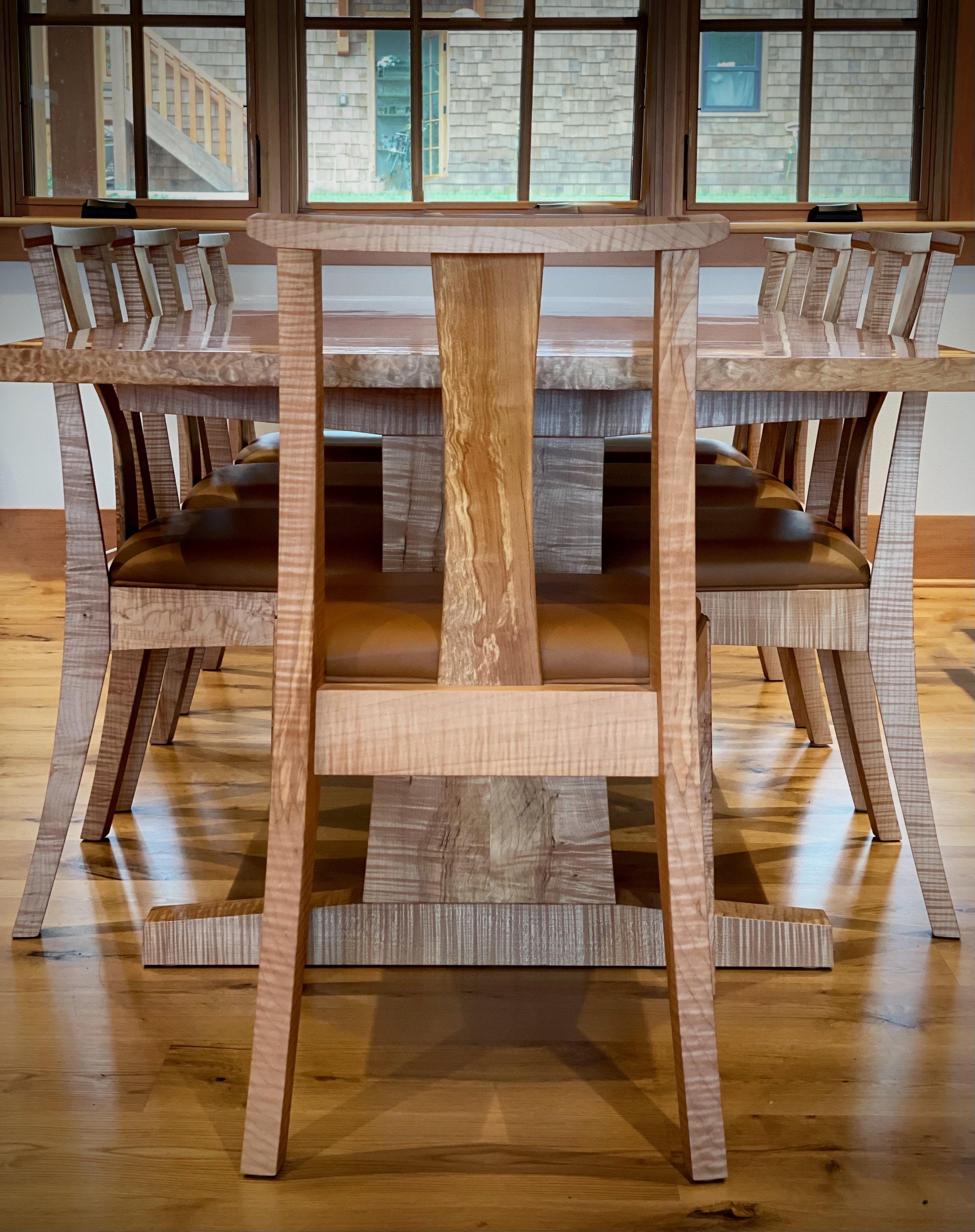 Figured Maple Dining Set