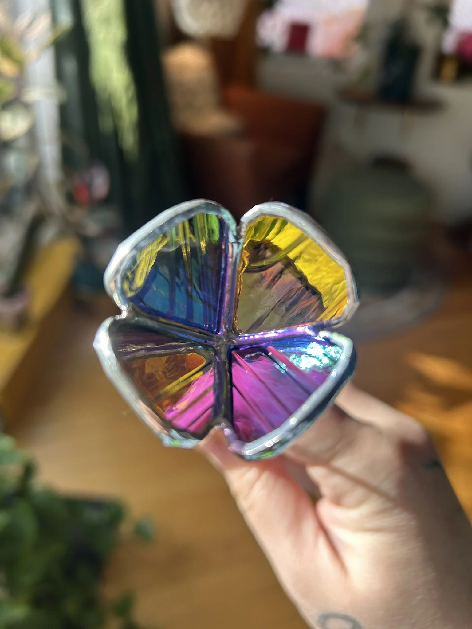 (sold out) March 14- Beginner Stained Glass Class - Dichroic Flower plant stakes