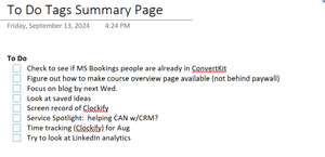 Using Tagging in Microsoft OneNote — Arranging Time