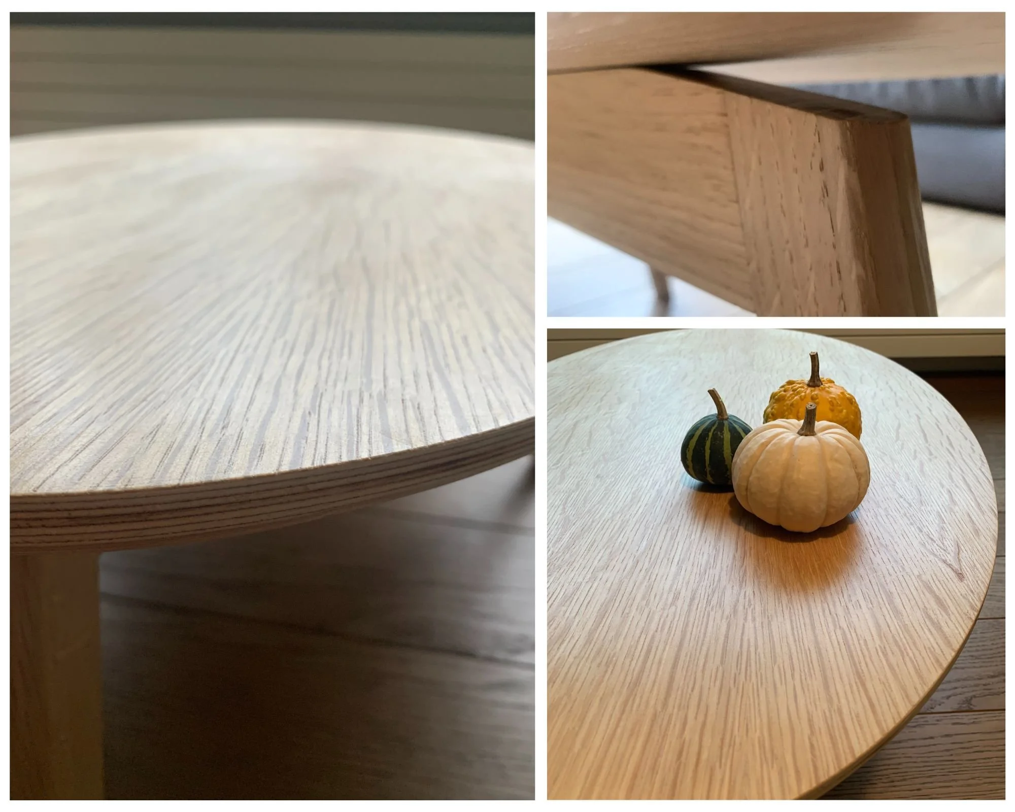 Retro salon tafel, Eik