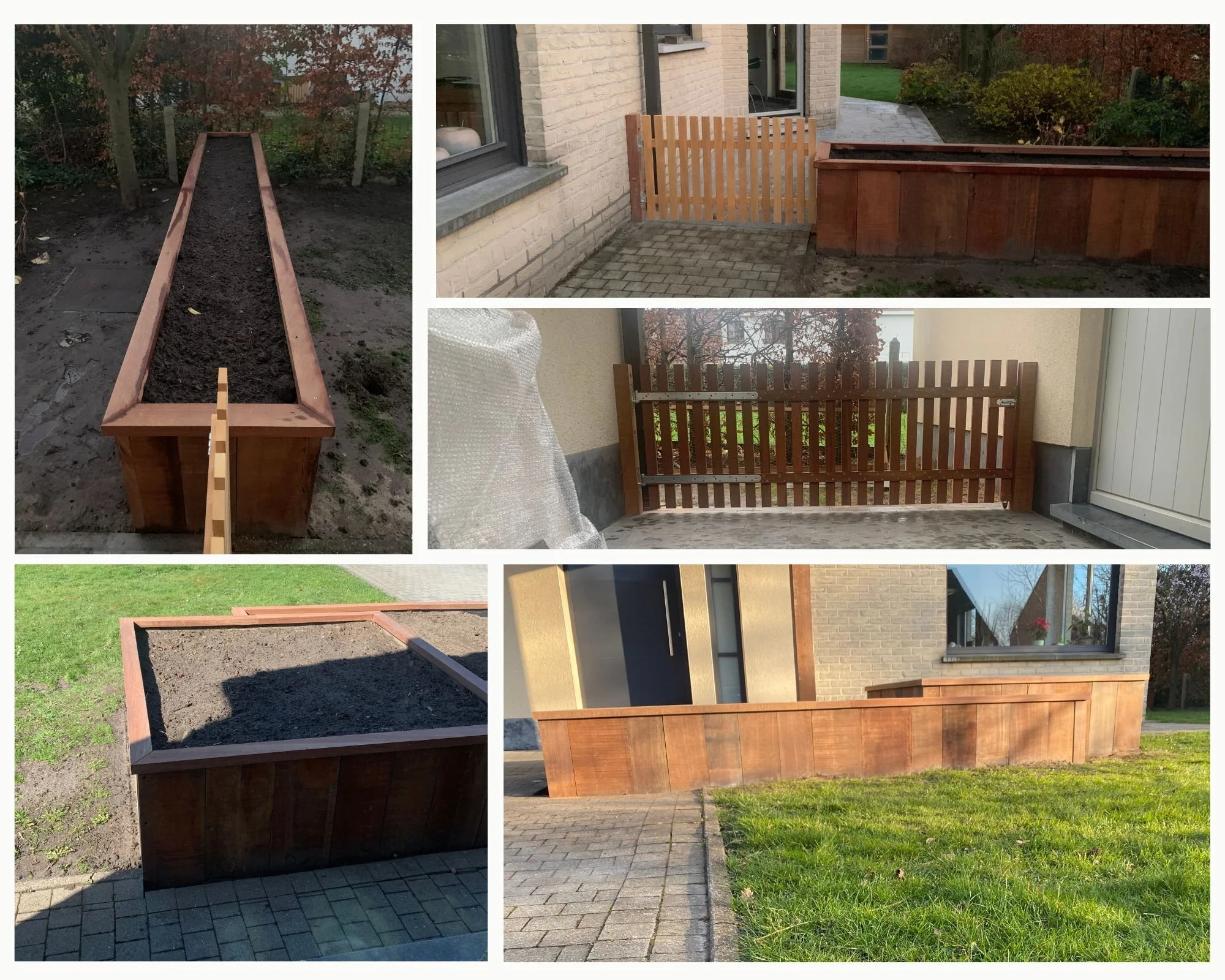 Bloembakken op maat, Hardhout, Azobe