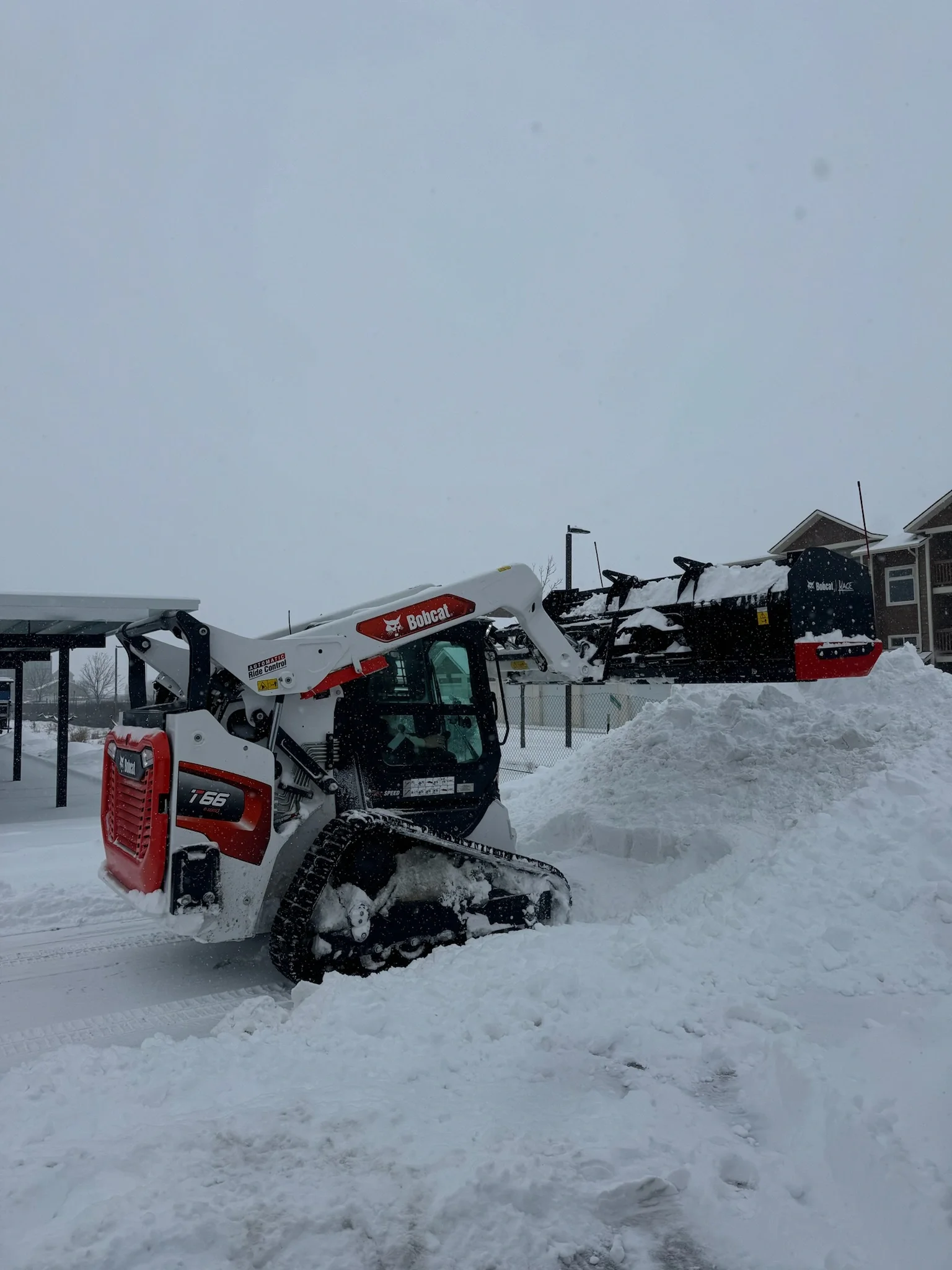 White Pines offers snow management for commercial properties including snow pile management.