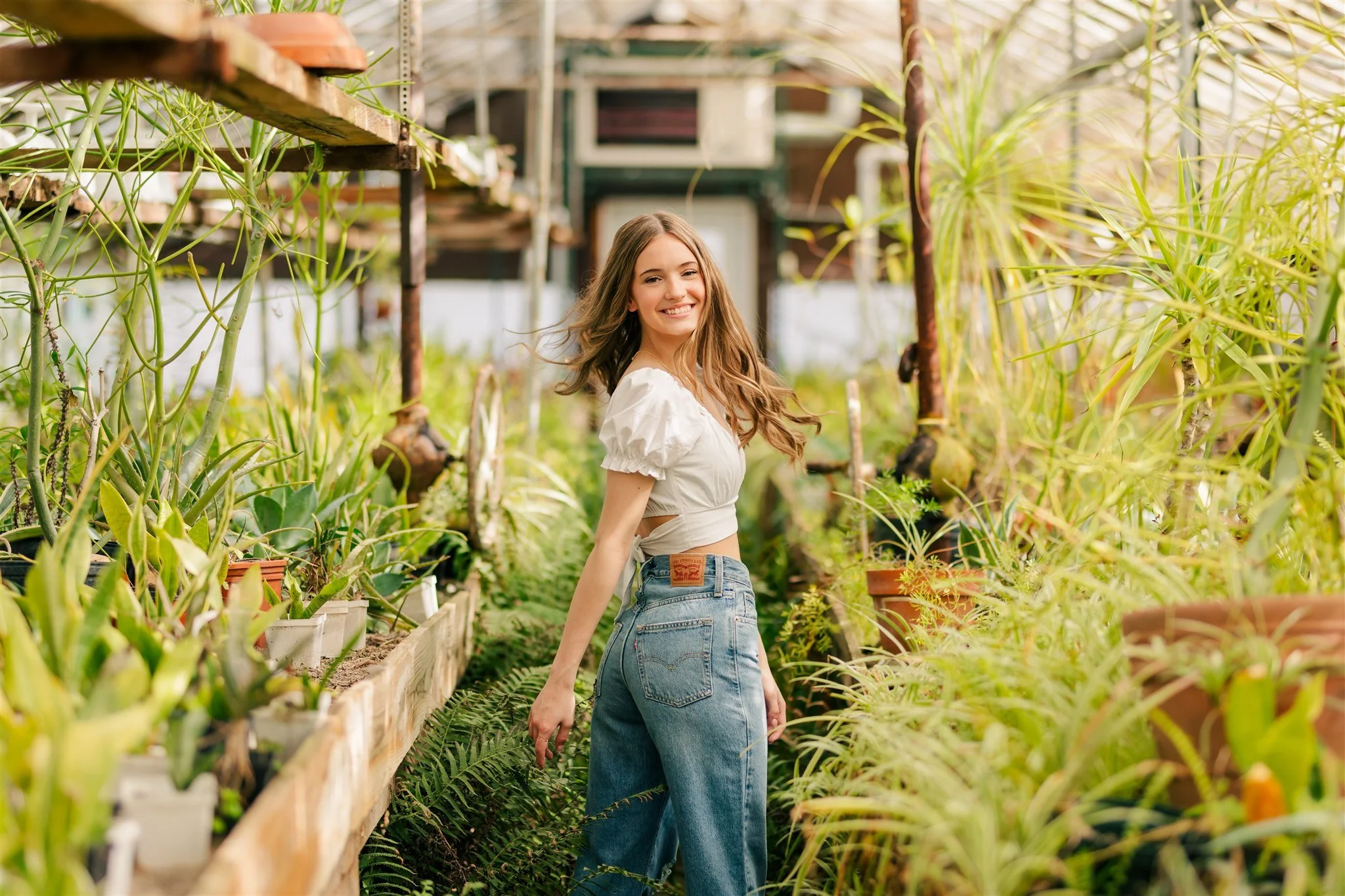Quincy’s Vibrant Greenhouse Shoot: Senior Session in Kansas City