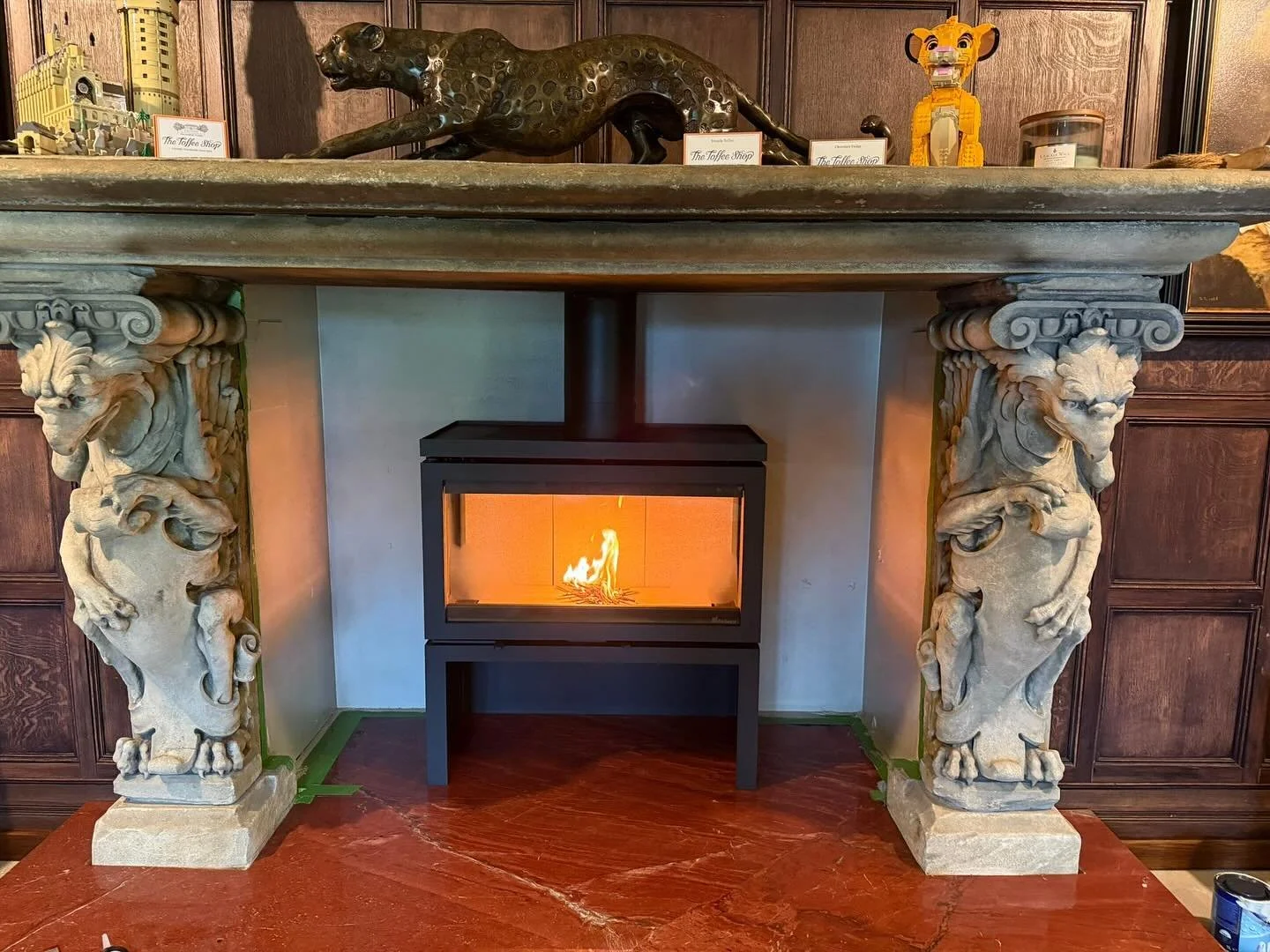 Recent job with the stunning Dik Geurts Vidal Triple Large Woodburning Stove with beautiful flame picture through the 3 sides of glass, the DG Vidar is a popular choice, available in different sizes to suit all fireplaces. Call into @hearth_and_home_