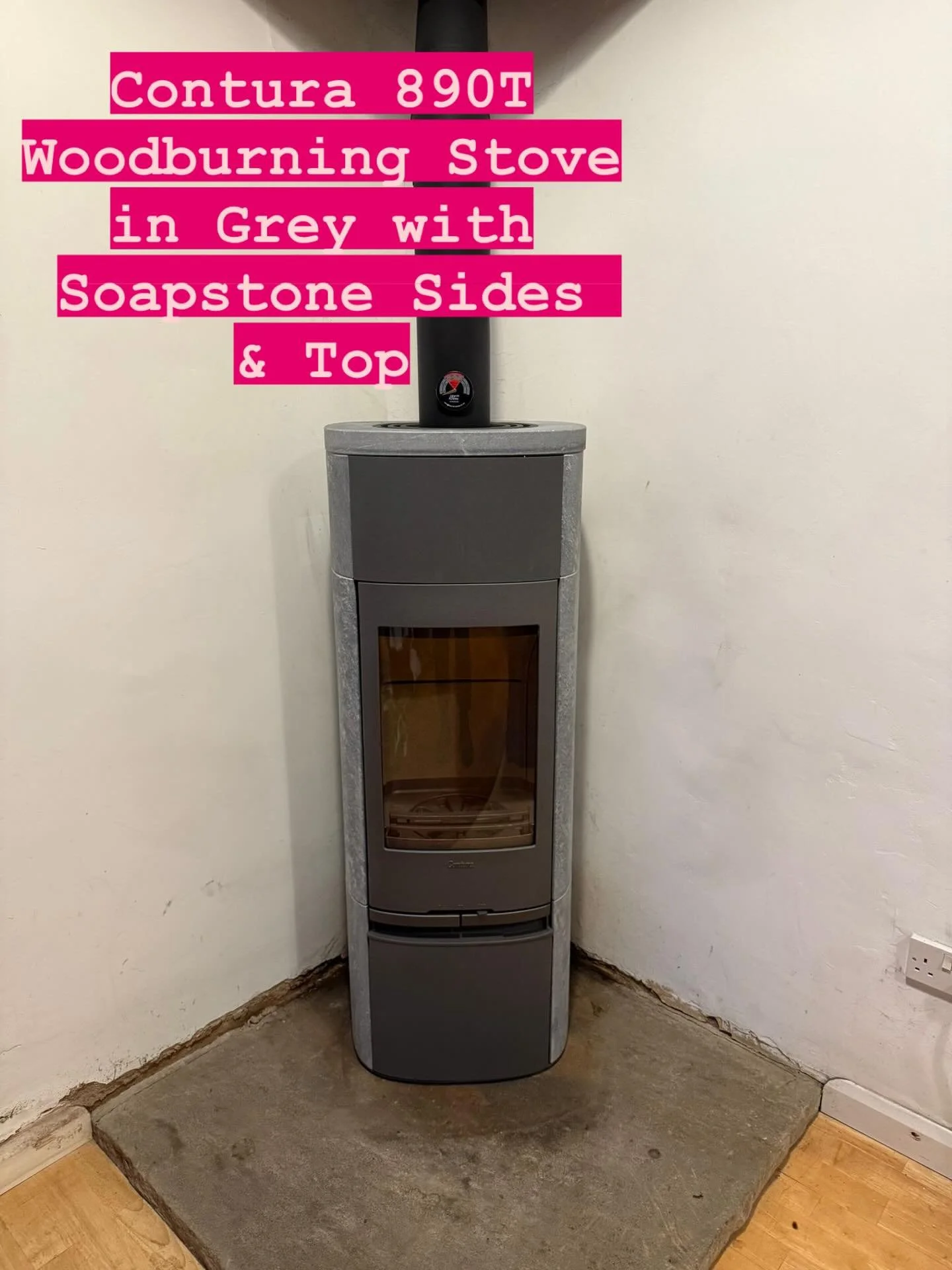 We love it when we get chance to install something a little different and this Contura 890T in Grey with Soapstone Sides &amp; Top looks great! 😍 Soapstone has a superior heat retention which radiates gentle even warmth even after the fires dies. Th