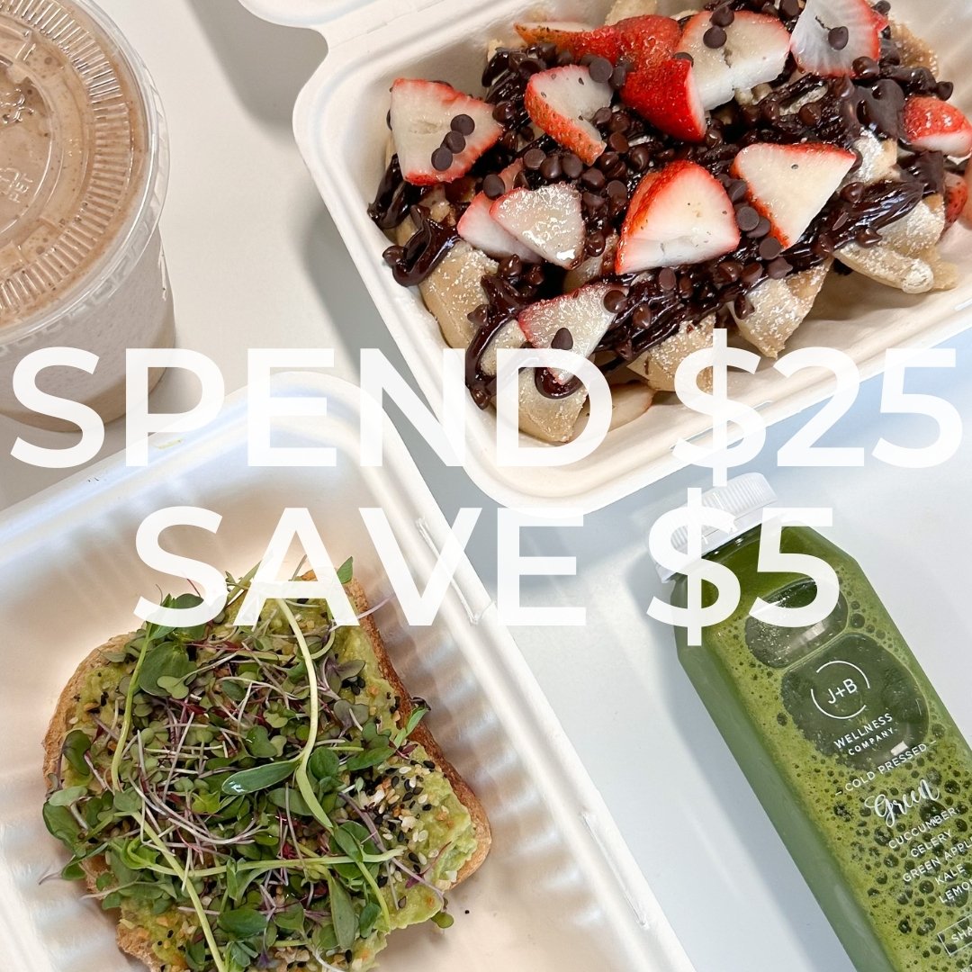 TODAY ONLY: spend $25, save $5 🥗🥒🍅🥕🍏

think of all the new summer menu items, britt&rsquo;s bowl, PDX, GF cookie dough, avo toast, iced latte + more. 😋
**not valid on merch

we hope you all have enjoyed these specials as much as we have!! tell 