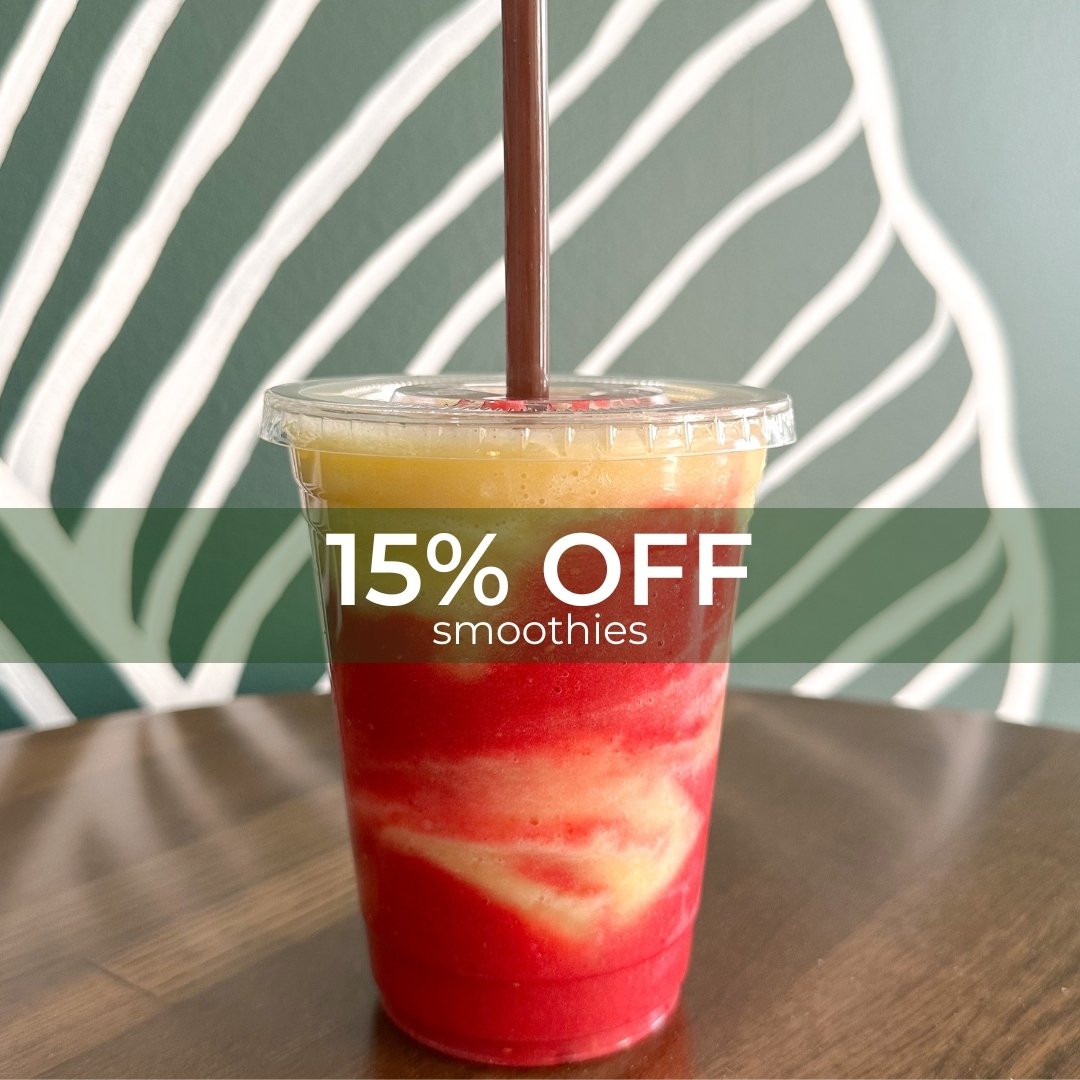 SUPERFOOD SMOOTHIES 🍓

a mainstay on our menu&hellip; crafted with fruits, vegetables, seeds + other superfoods your body needs to thrive. these blended beauties are nutritious and delicious. ​​​​​​​
​​​​​​​​
⚡ TODAY ONLY: 15% OFF SMOOTHIES ⚡

++ en