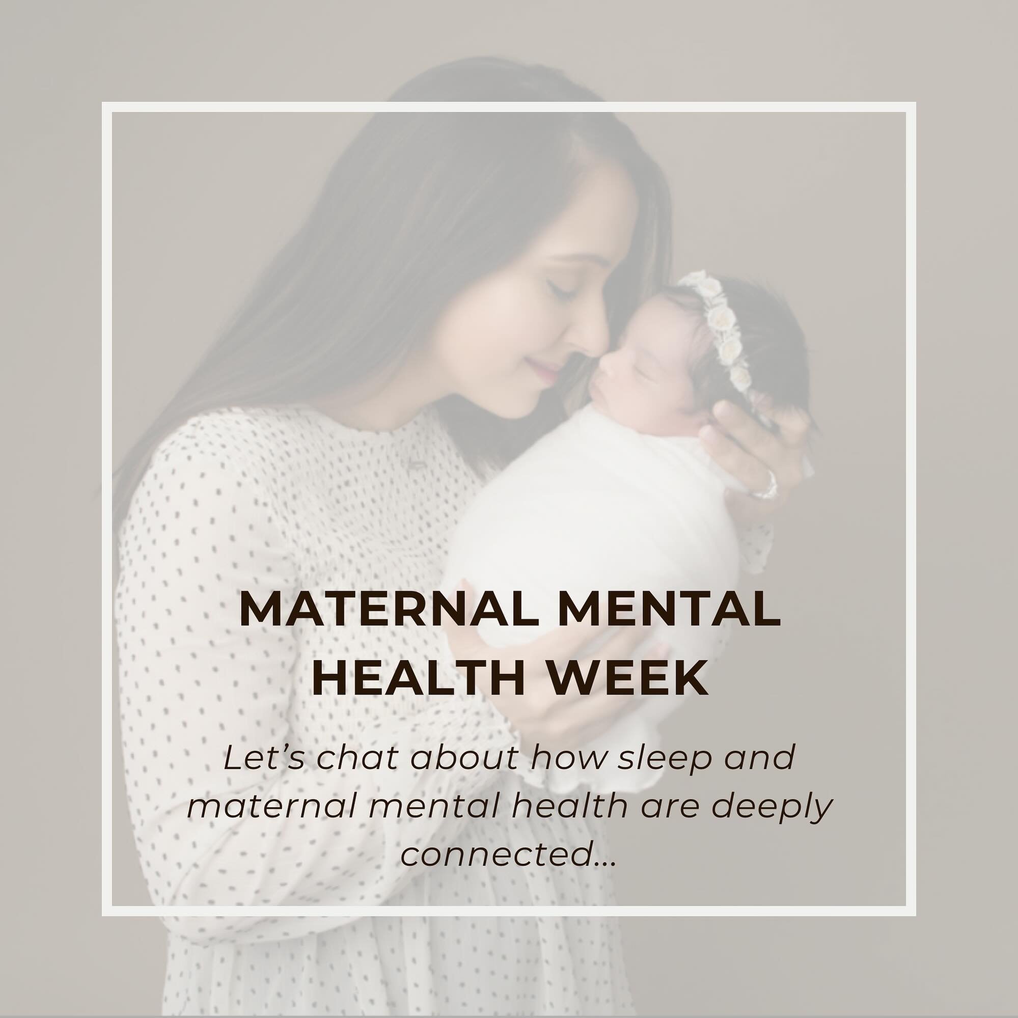 Let&rsquo;s chat about how sleep and maternal mental health are deeply connected, especially in those first few months after welcoming a new baby into the family. 

🧐You know, research has shown that when moms face ongoing sleep struggles after havi