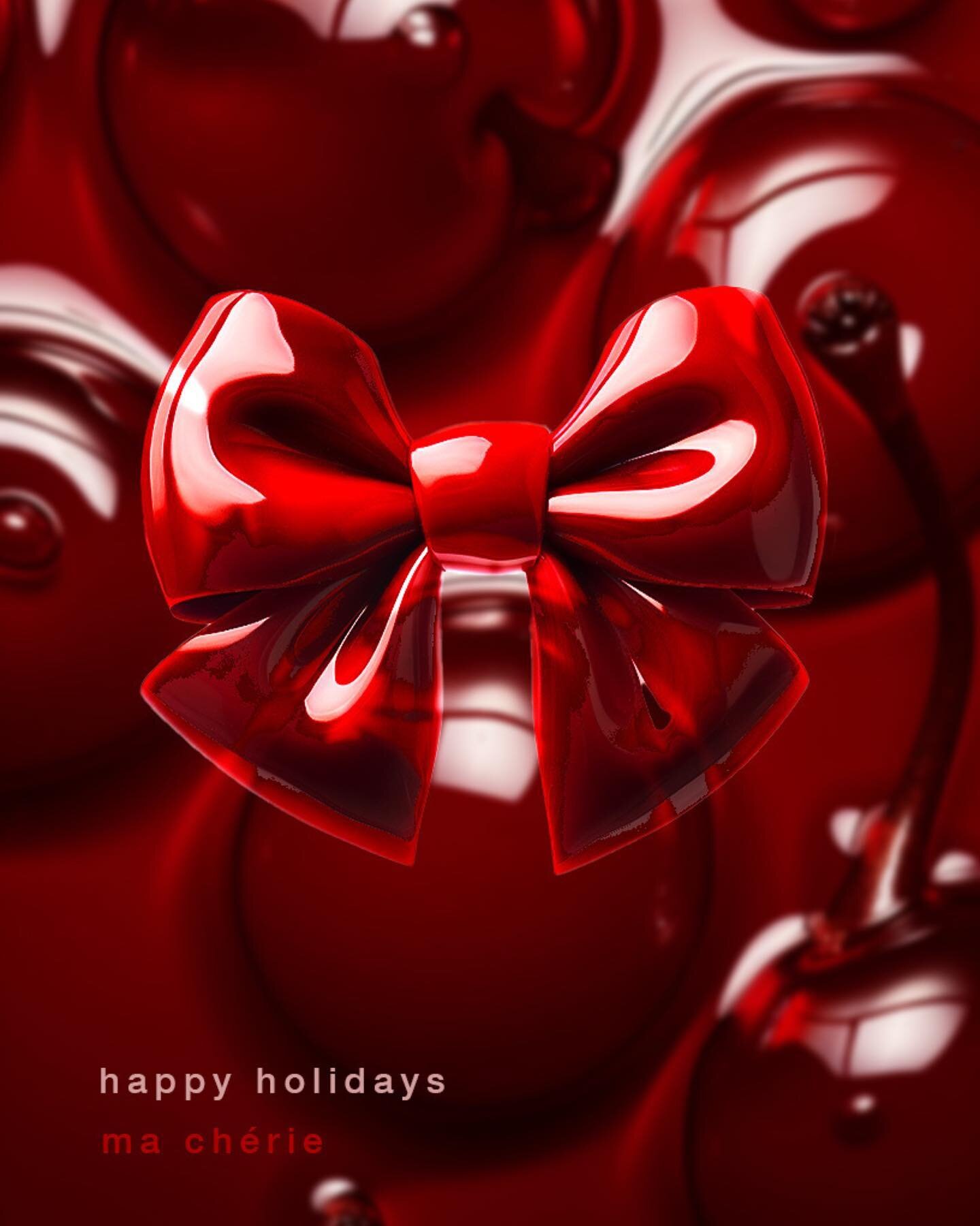 💌🍒 🎀 happy holidays🎀 🍒💌

trends on trends 
ribbons made of
- cherry 🍒 
- candy cane (red white stripes)💌
- gingerbread 🍪