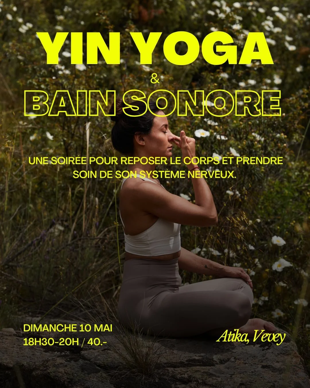✨Le summum de la d&eacute;tente✨

Nina et Jess allient leurs pratiques le temps d&rsquo;une soir&eacute;e pour offrir un v&eacute;ritable espac&eacute;e repos au corps et au syst&egrave;me nerveux.

Apr&egrave;s un Yin Yoga pour se d&eacute;poser et 