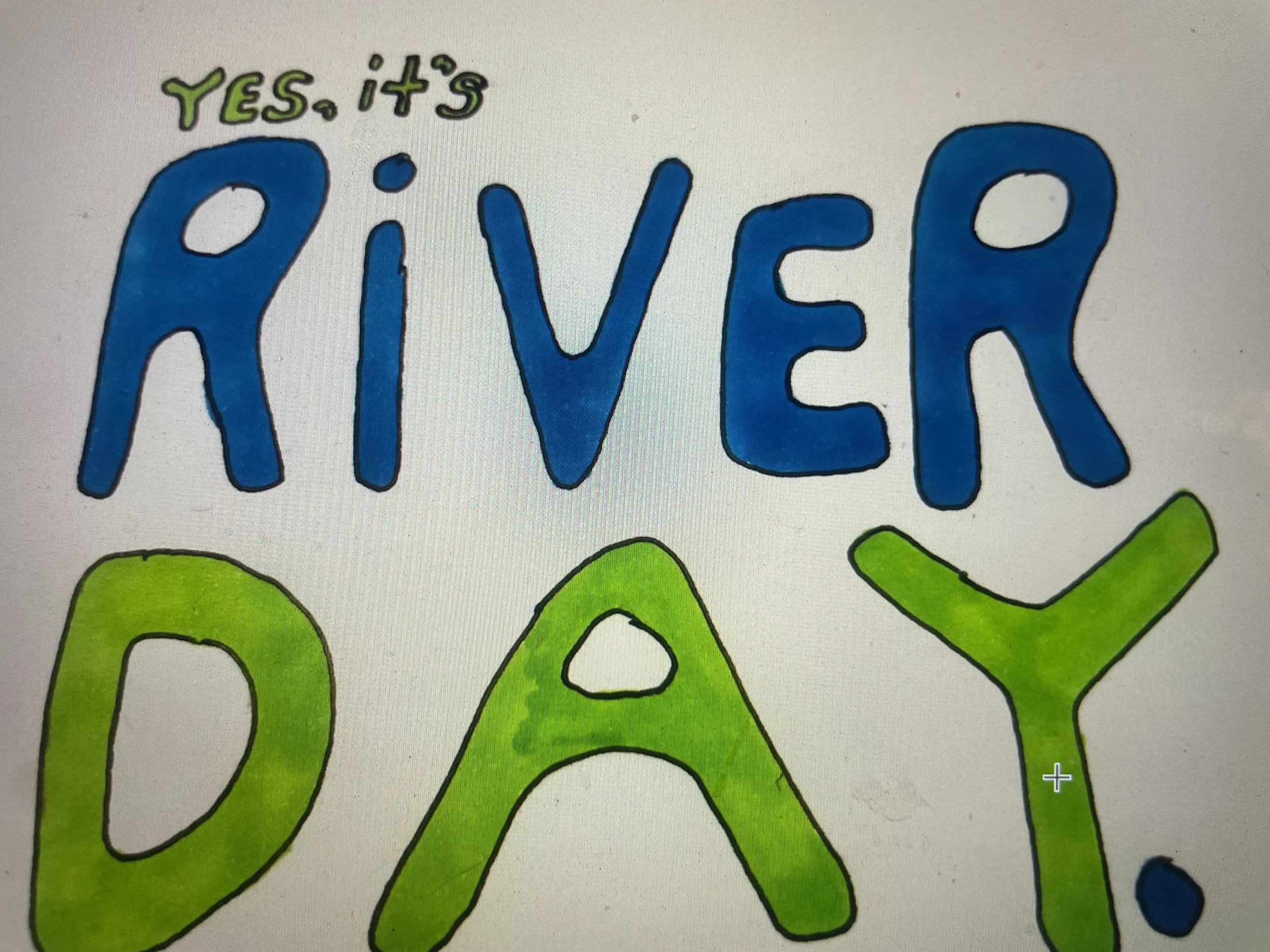 Colorful handwritten text saying 'Yes, it's alive!'
