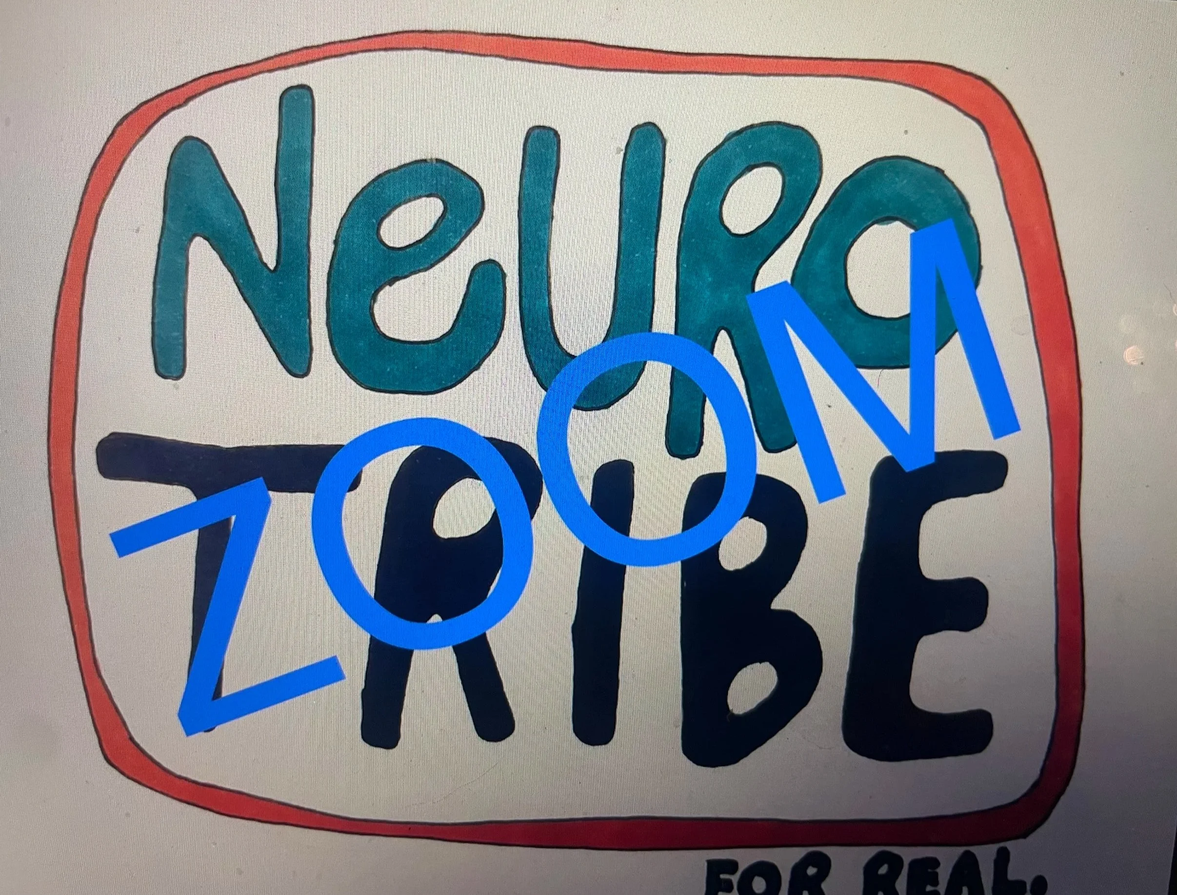 A hand-drawn sign with the words 'Hello' in blue and 'Summer' in black, enclosed within a red outlined oval.