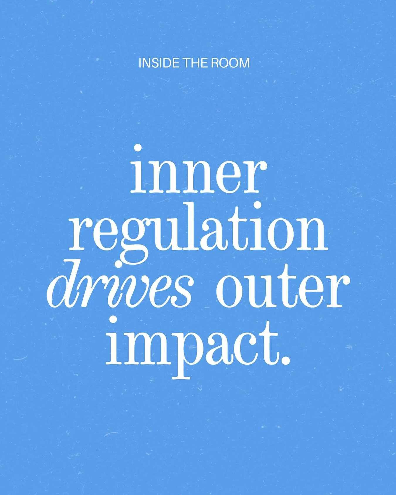 The room shifted today.

A client walked into a situation that would have derailed him before. This time, he stayed fully regulated&mdash;calm, clear, unbotherable.

Everything that followed moved differently: energy held steady all day &rarr; tracti