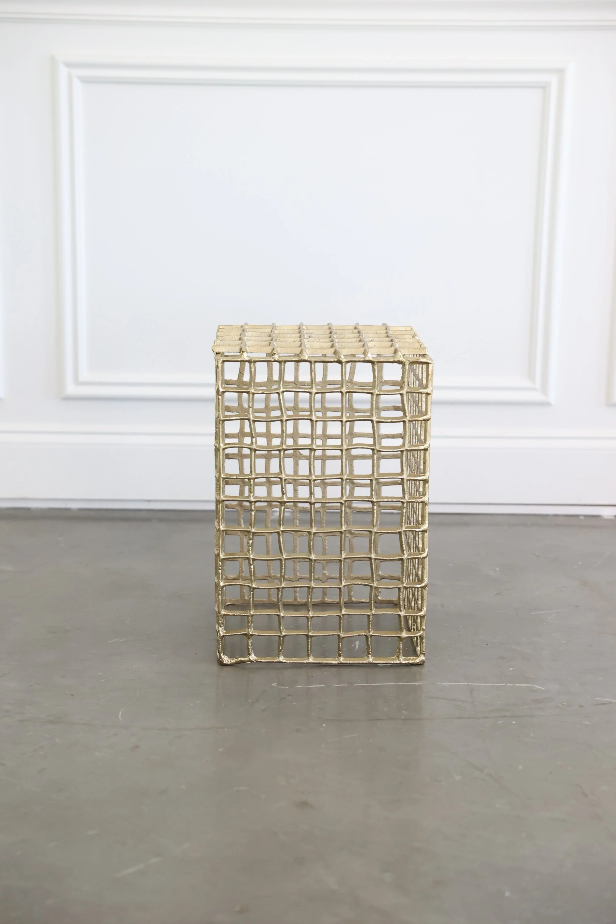Gold Textured Side Table — Lilac Lane Rentals