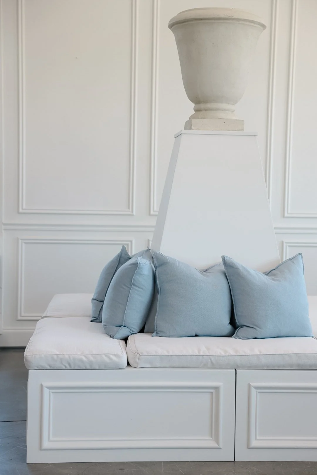 Plinth with bench seating