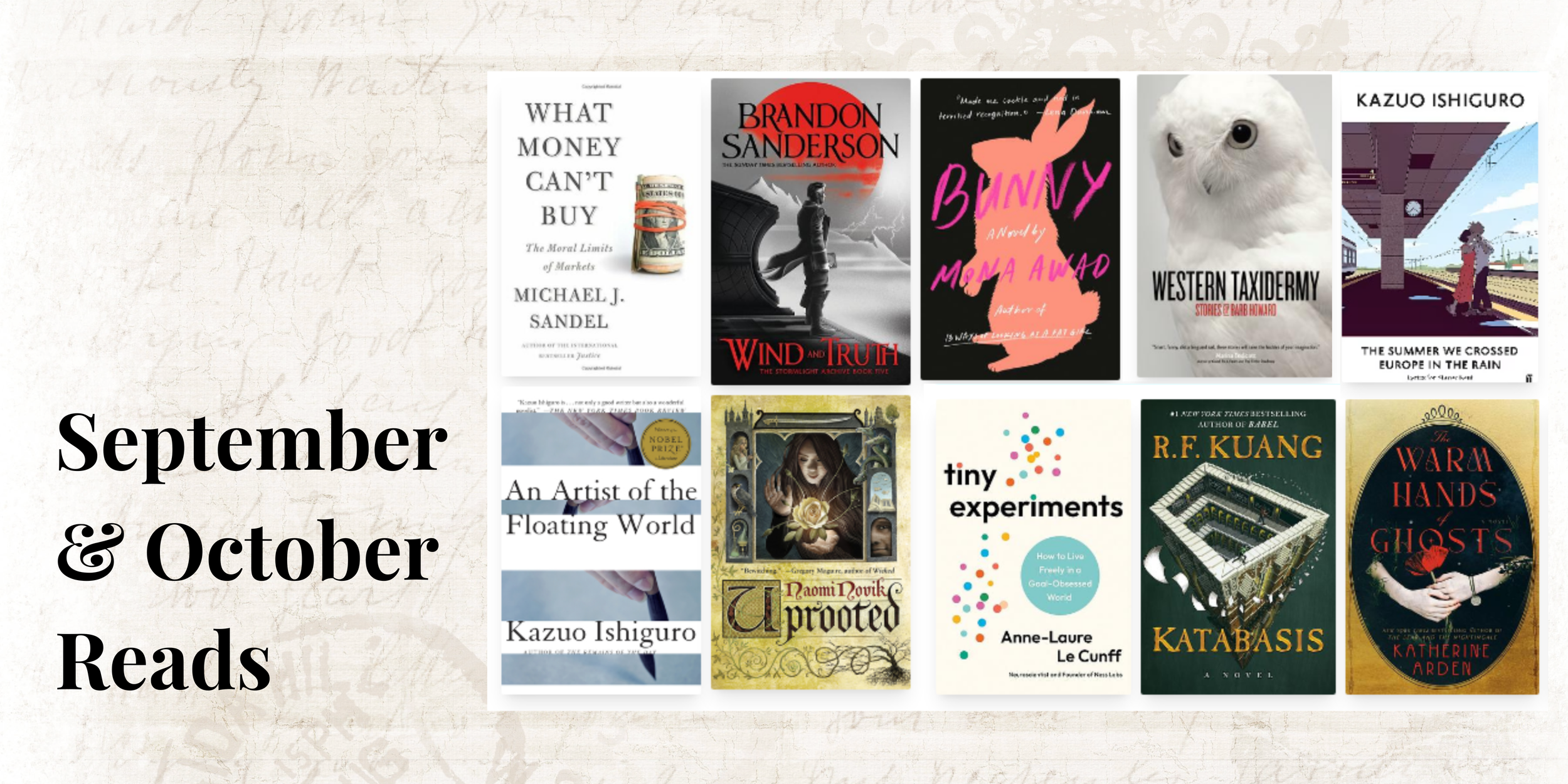 September and October 2025 reads