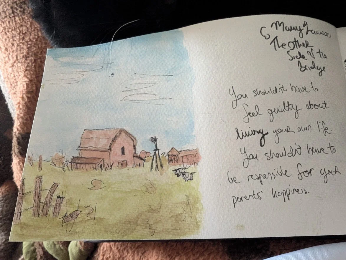 painting of barn in farm