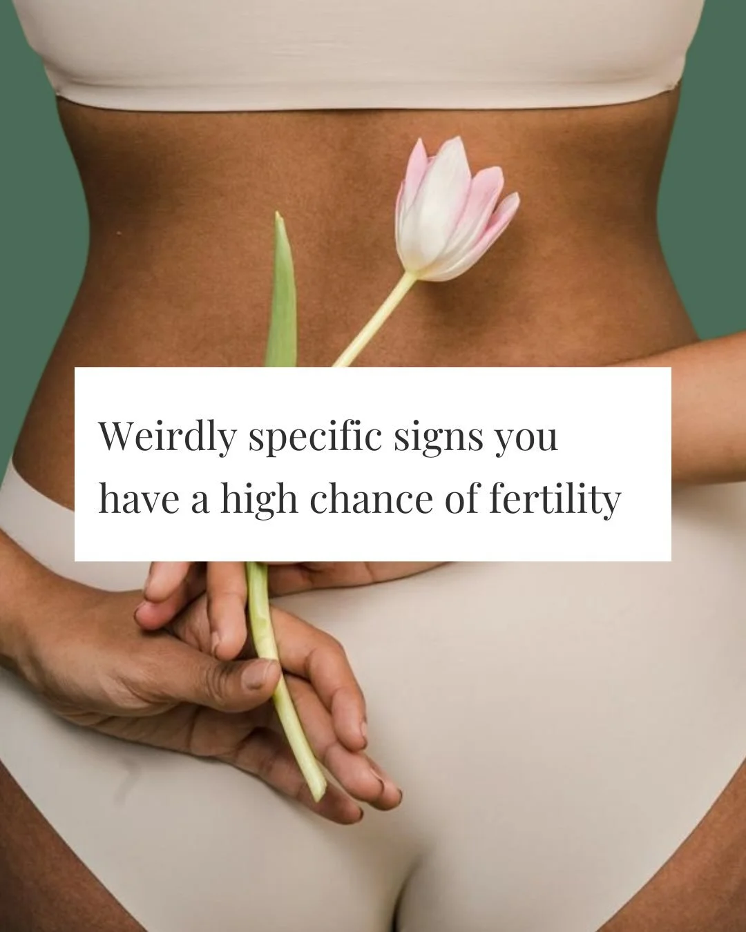 If having babies is part of your future vision, your cycle is one of the clearest windows into how ready your body is.

High fertility is reflected to us in our cycles. In our hormones rising and falling as they should. It means you&rsquo;re ovulatin