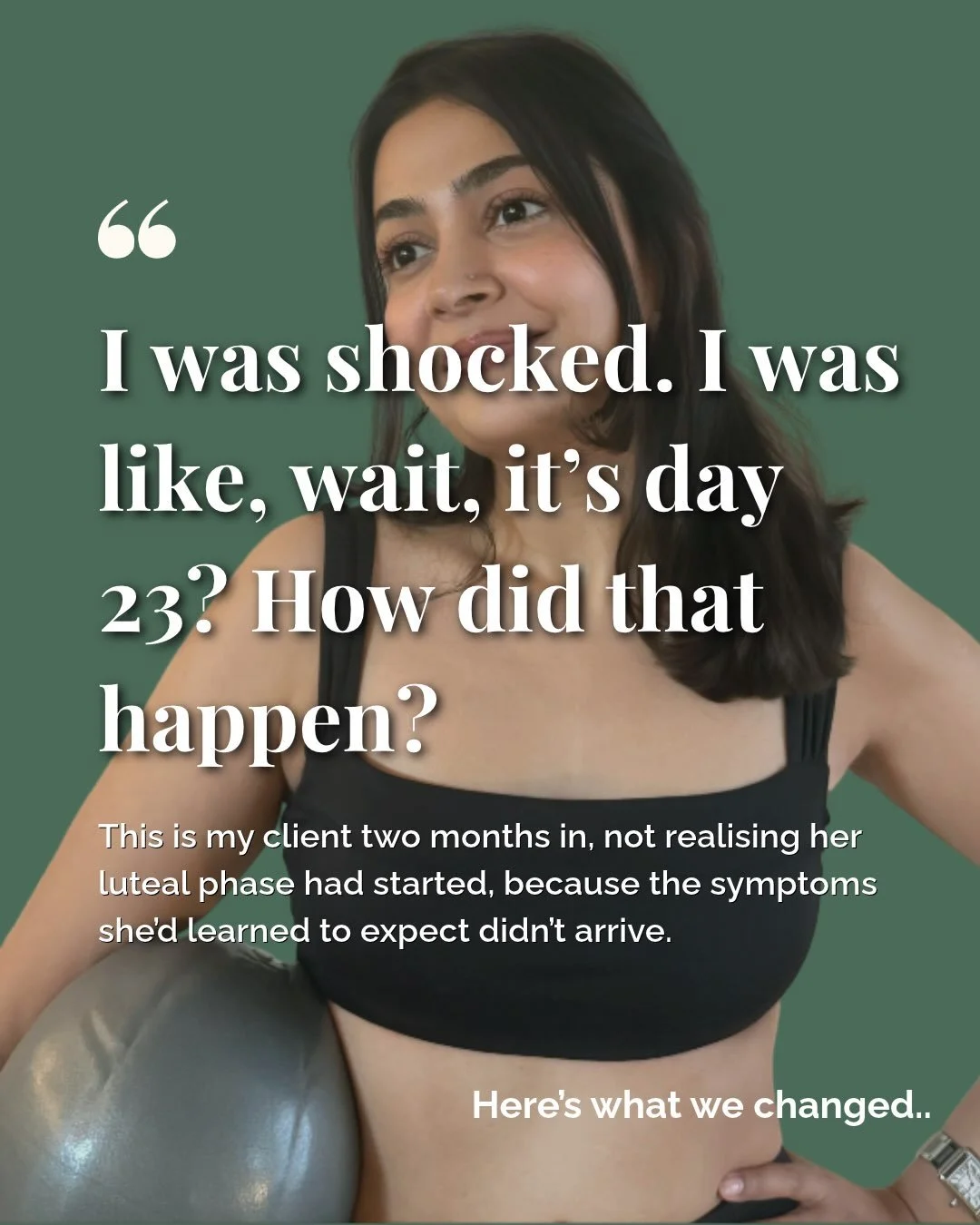Okay but I&rsquo;m OBSESSED with Ria&rsquo;s transformation

Ria saw significant changes in her energy and symptoms after just 1 month of us working together. 

Now as she heads into month 3

💫 She&rsquo;s had a cycle with NO migraines even though t
