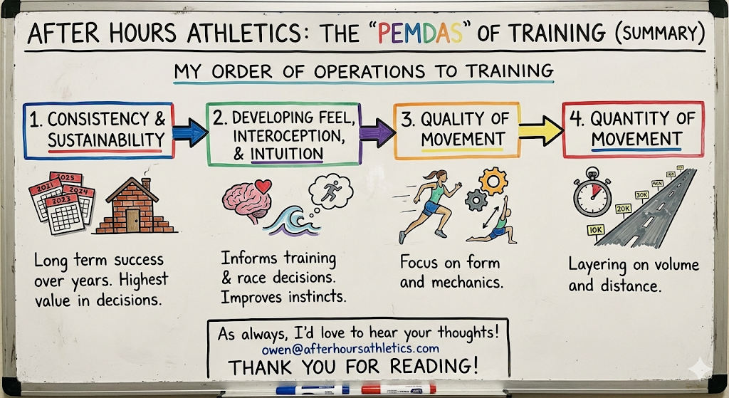 My Order of Operations to Training